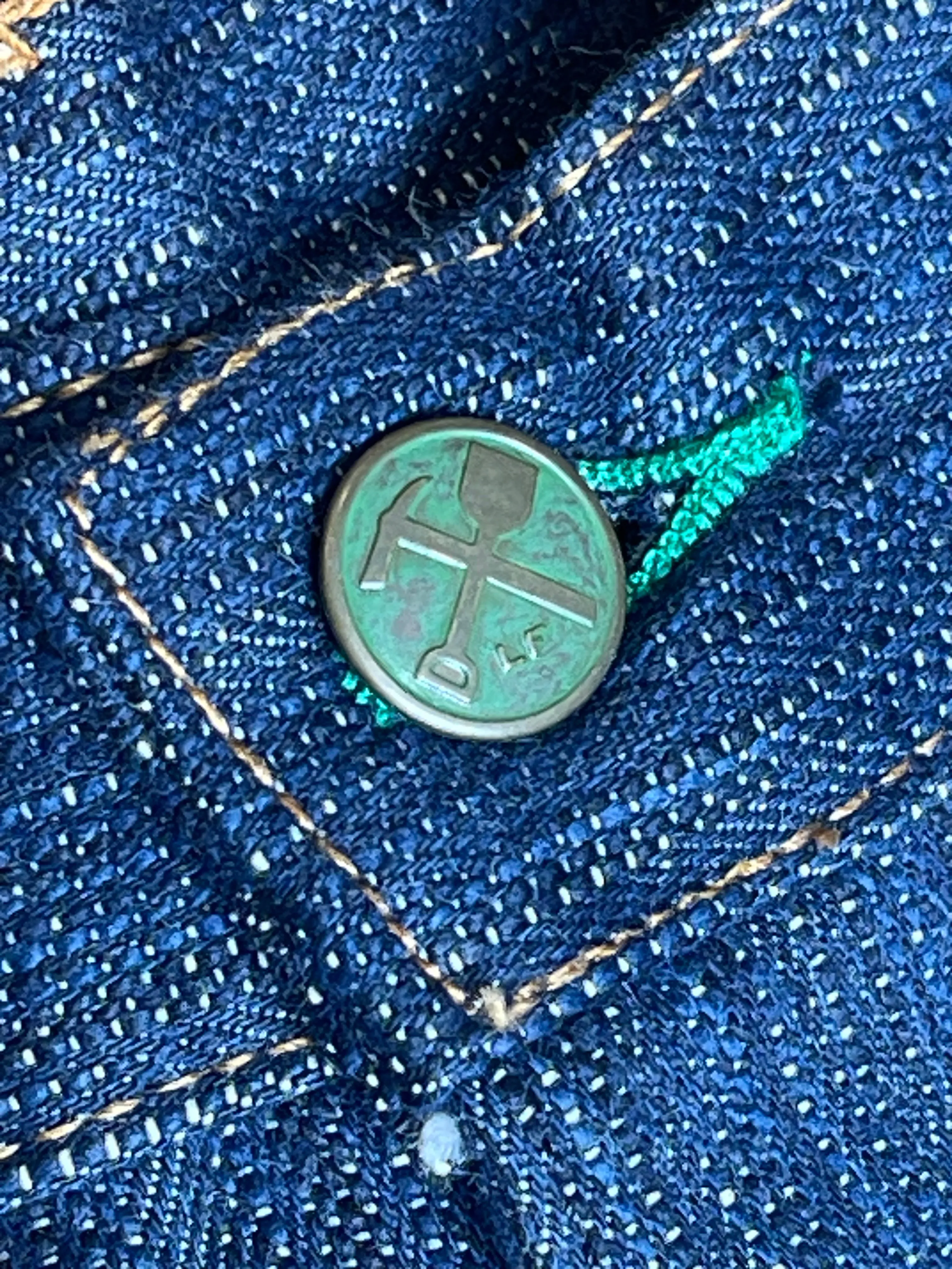 Greaser Tokushima Shoai Hank Dyed denim (Natural plant dyed Indigo) Size up 2 sizes! sold by Left Field product image thumbnail 5