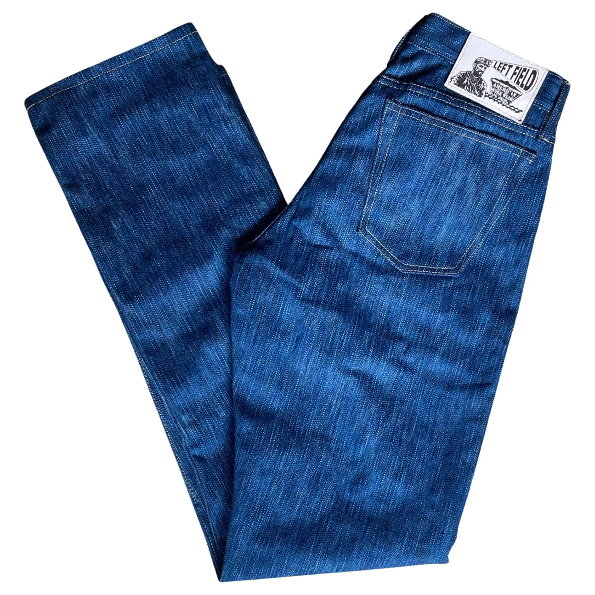 Greaser Tokushima Shoai Hank Dyed denim (Natural plant dyed Indigo) Size up 2 sizes! sold by Left Field