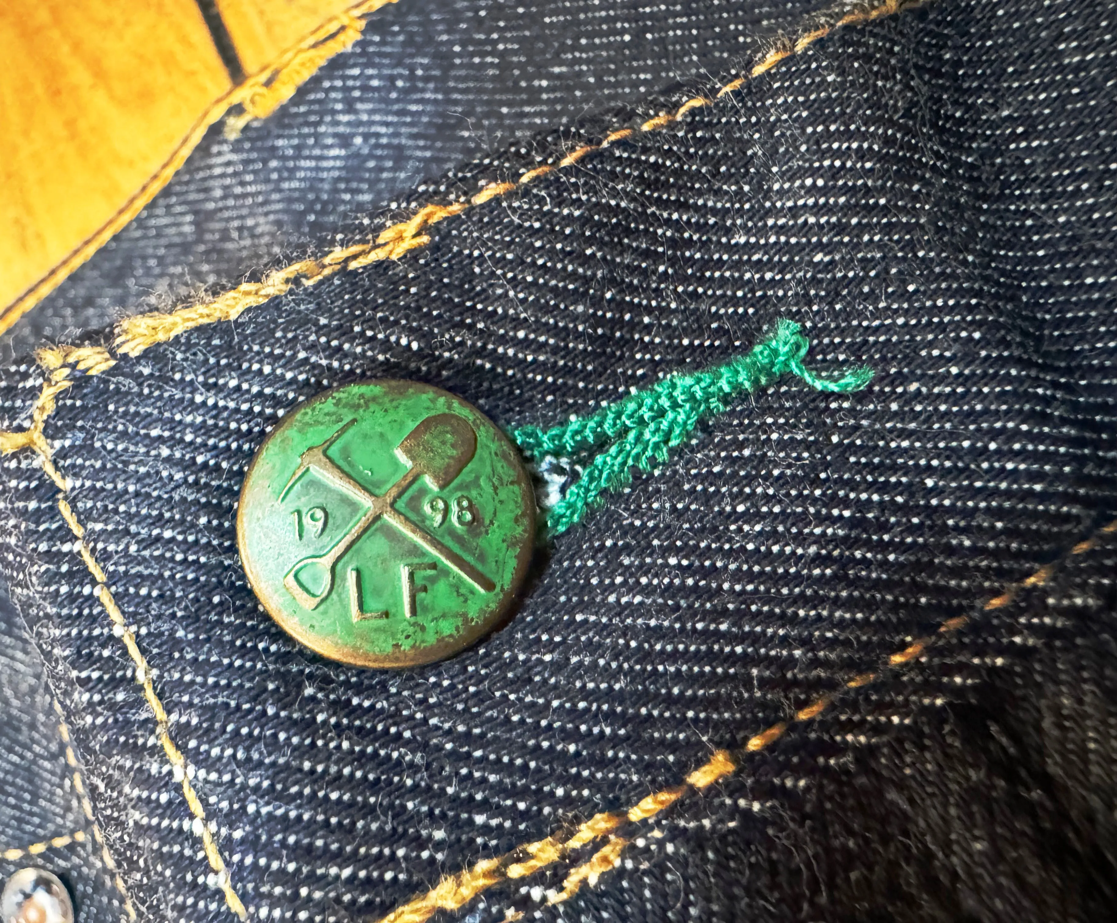 Atlas Vidalia Mills 14 oz Indigo Raw Denim (Last of this dark indigo Vidalia, next run will be more of a grey cast) sold by Left Field product image thumbnail 2