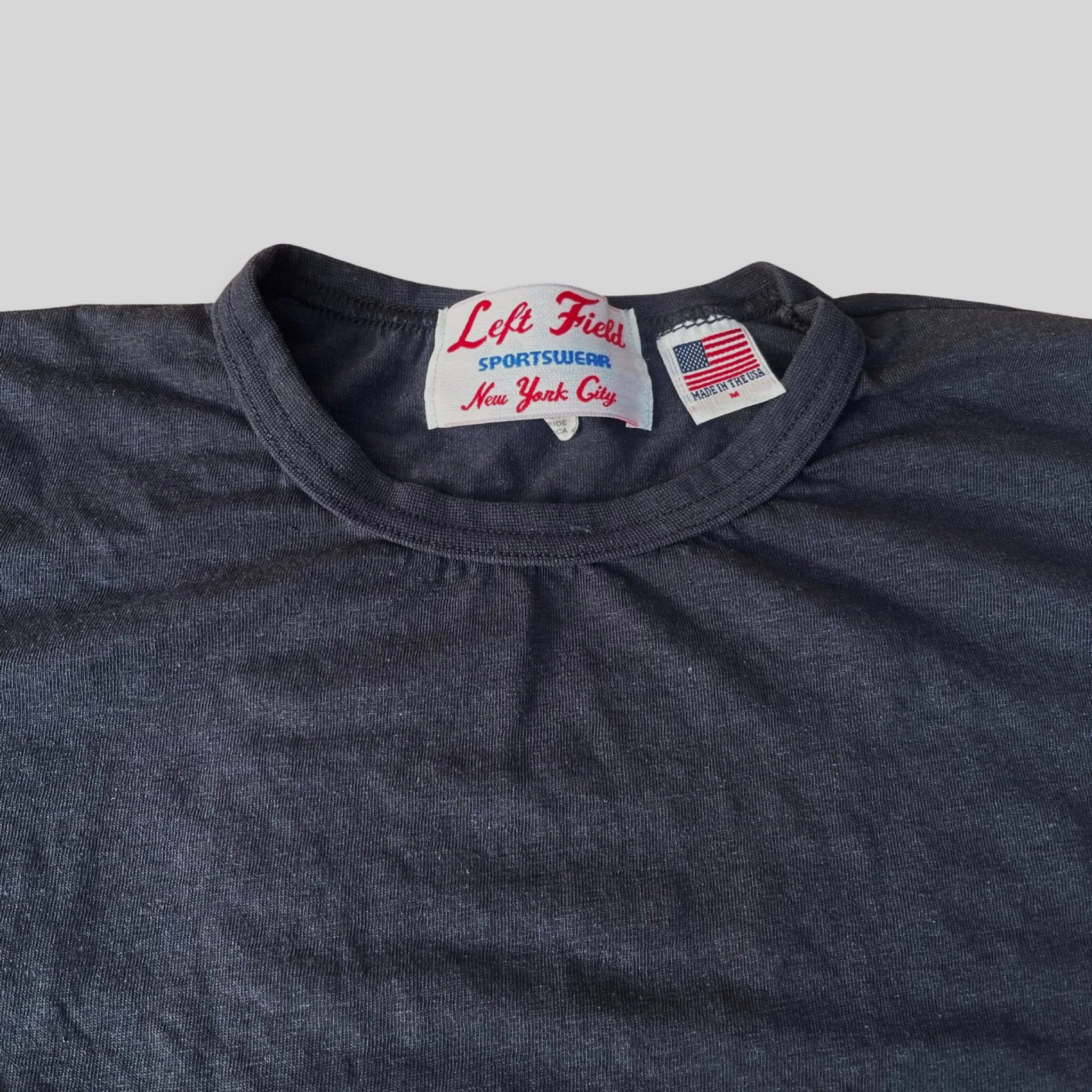 Black 55% Hemp, 45% organic Cotton crew Tee sold by Left Field product image thumbnail 2