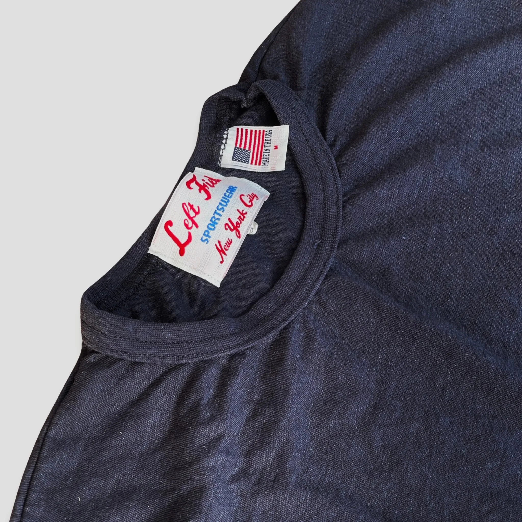 Black 55% Hemp, 45% organic Cotton crew Tee sold by Left Field product image thumbnail 3