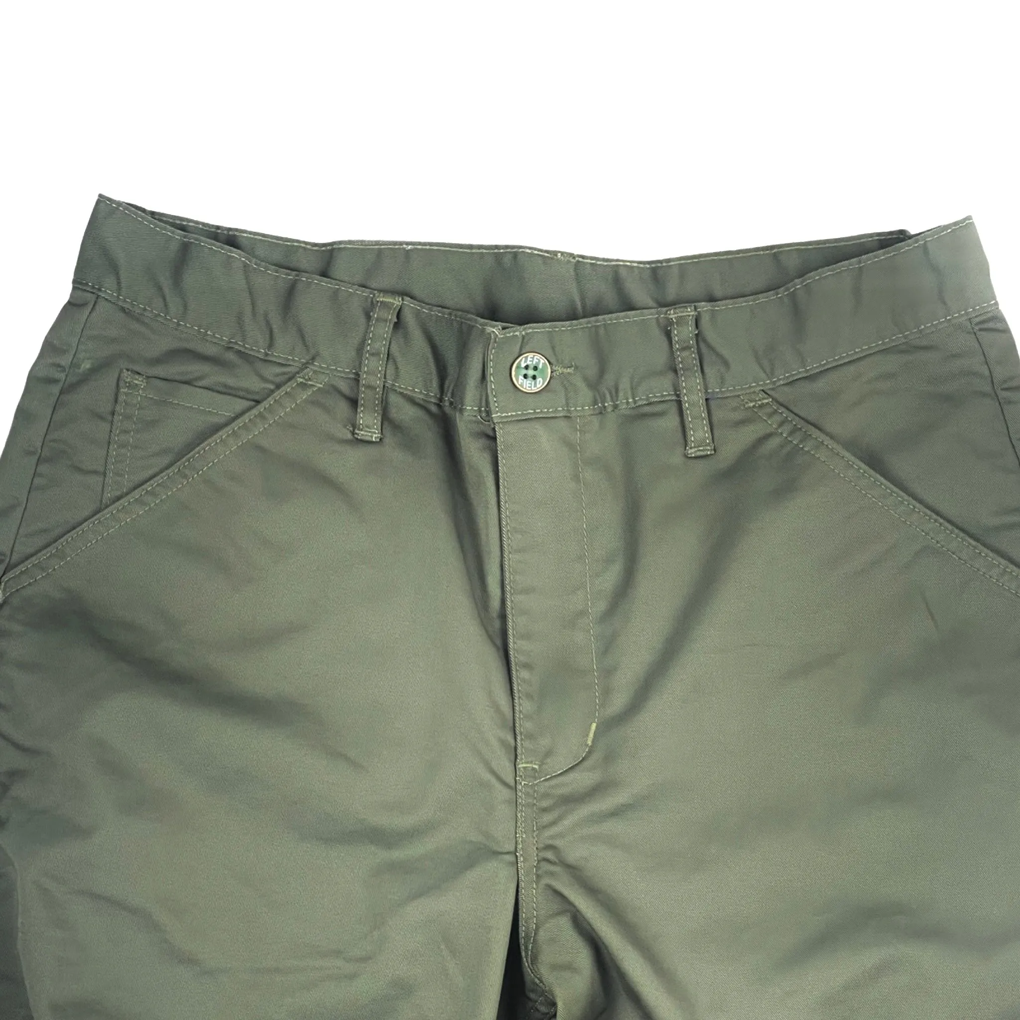Olive Japanese Solotex poly/cotton twill Work Uniform Chino sold by Left Field product image thumbnail 3