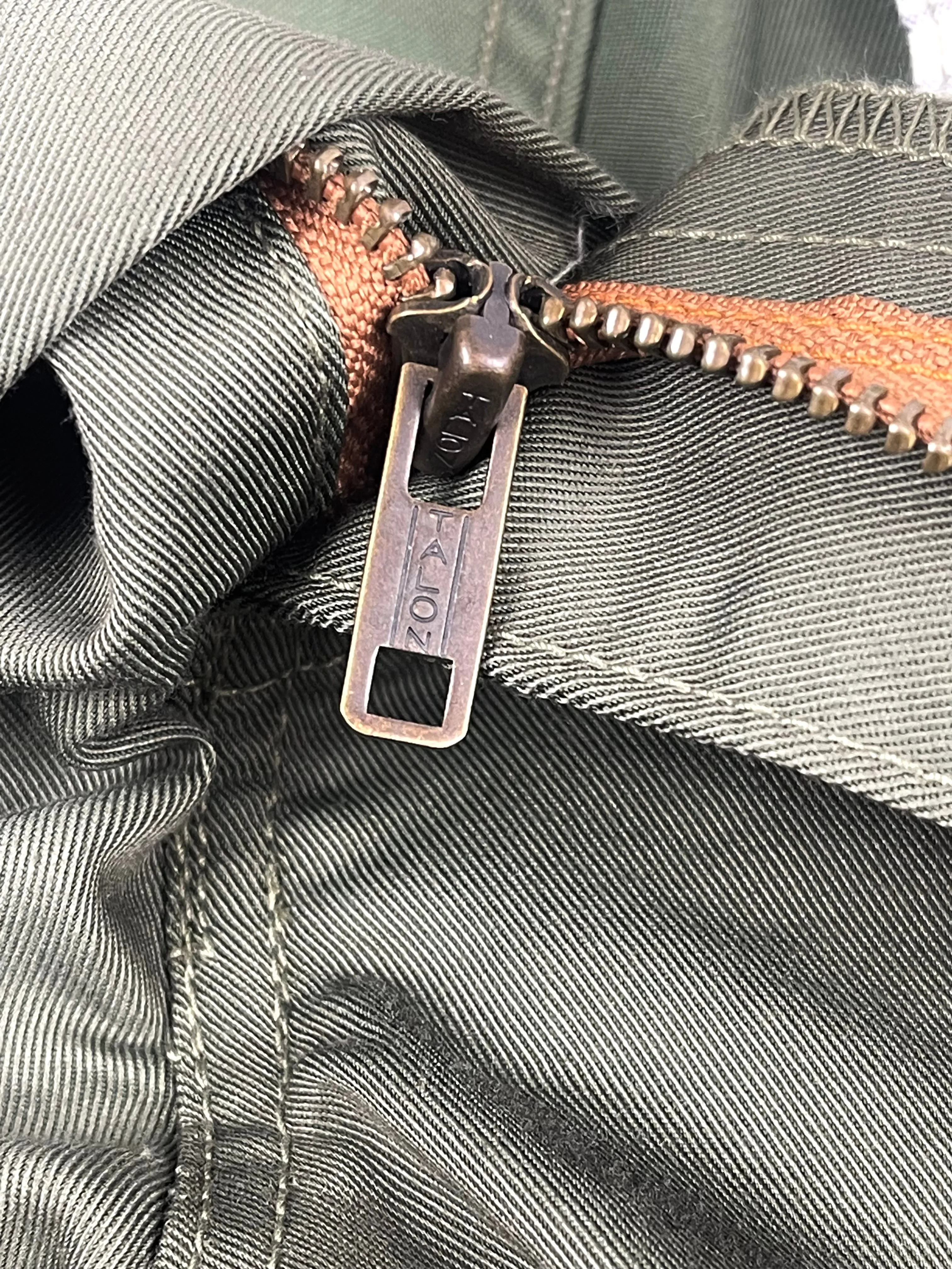 Olive Japanese Solotex poly/cotton twill Work Uniform Chino sold by Left Field product image thumbnail 5