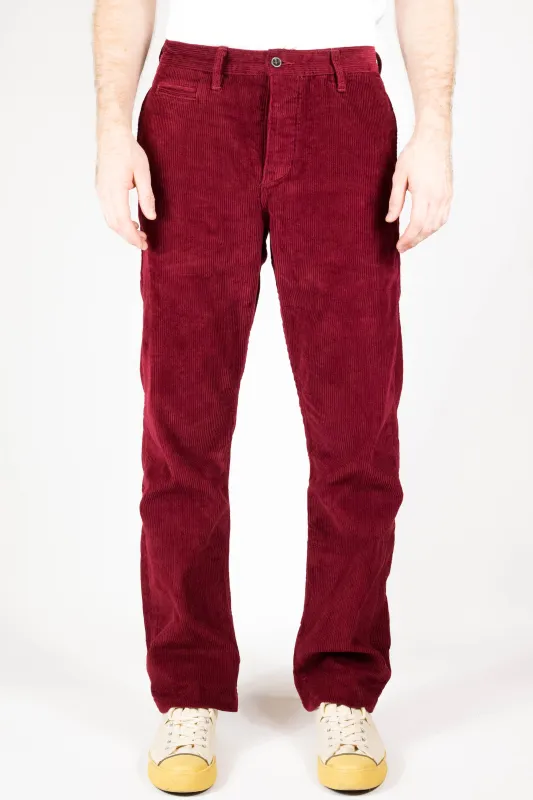 Japanese 8 wale burgundy Corduroy Miners sold by Left Field