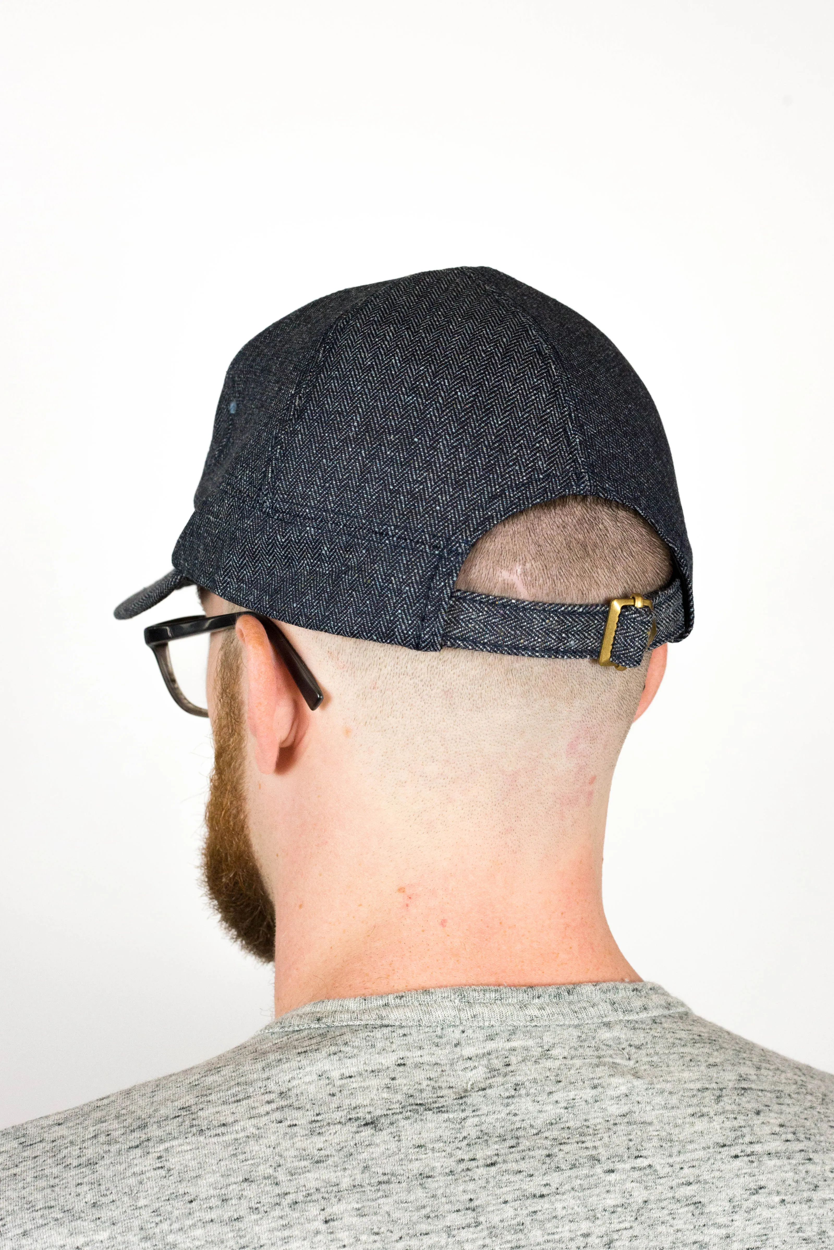 Indigo Herringbone Engineer cap sold by Left Field product image thumbnail 3