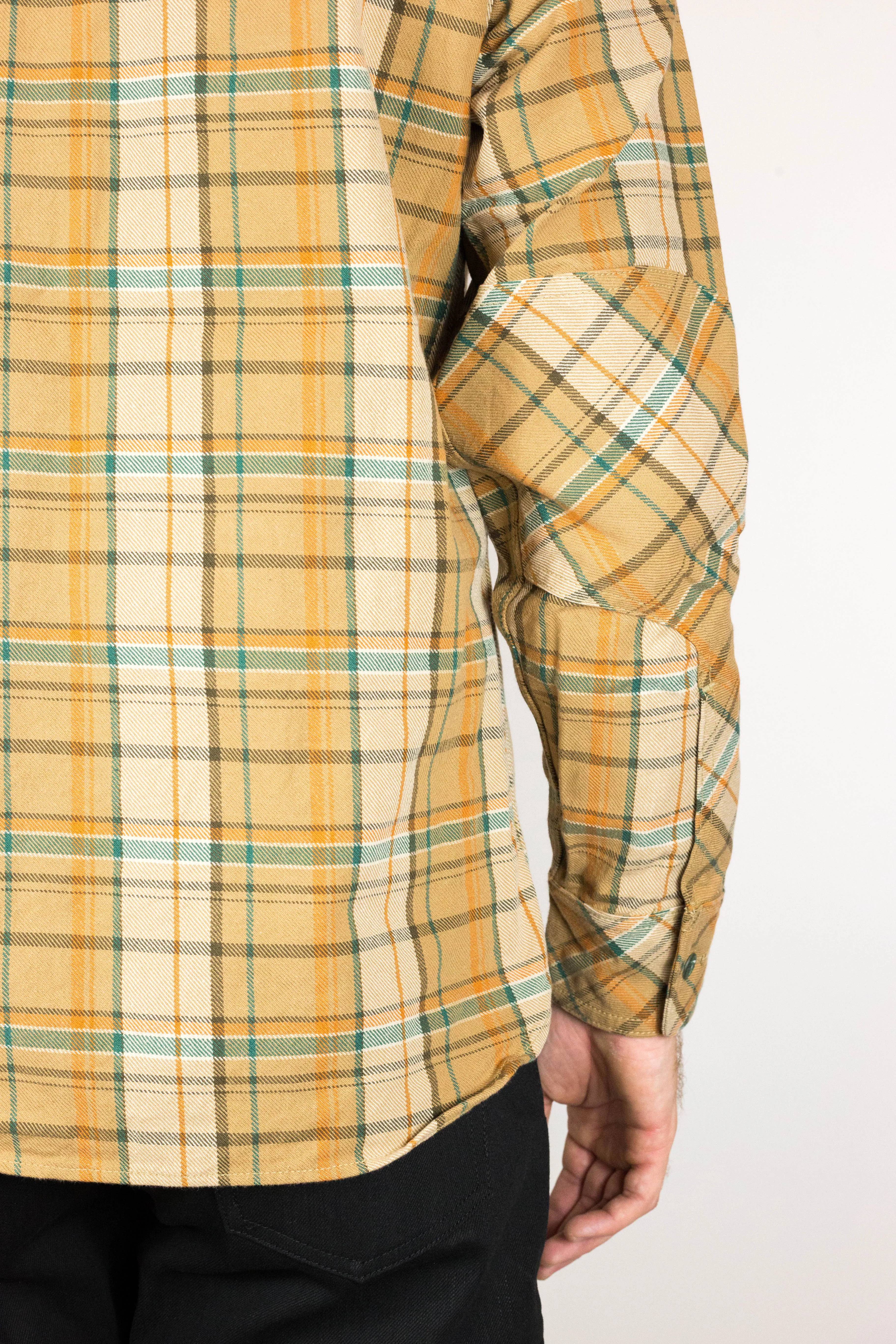 Desert Heavyweight Tartan Twill Work Shirt with LF Buttons sold by Left Field product image thumbnail 3