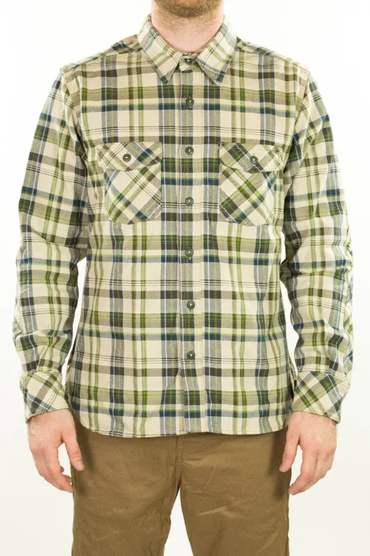 Prairie Heavyweight Tartan Twill Work Shirt with LF Buttons made by Left Field