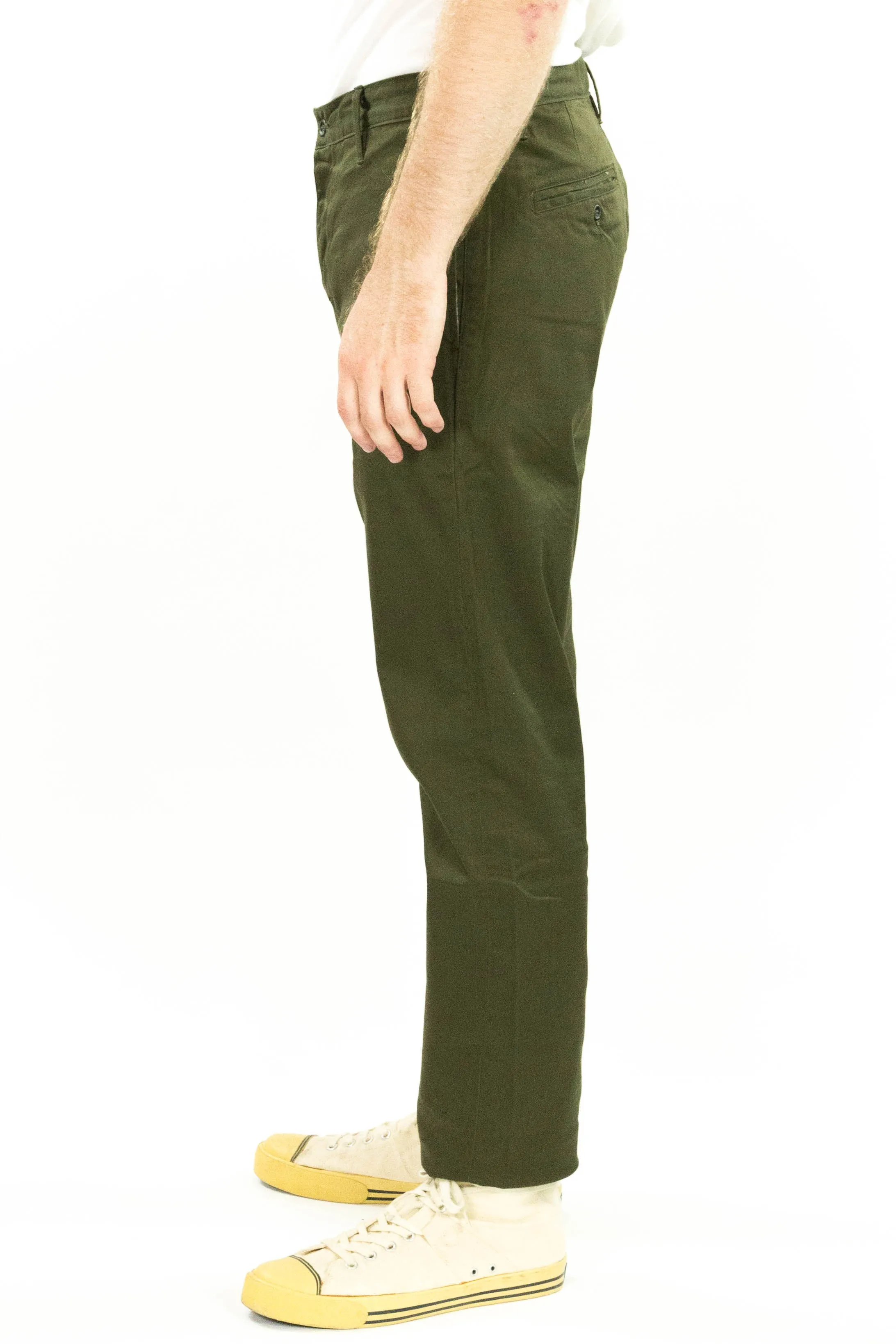 Coal Miner Olive 9 oz Japanese stretch sateen twill sold by Left Field product image thumbnail 3