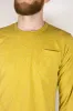 L/S  Nathan's Hot Dog Mustard Heather Pocket Tee sold by Left Field