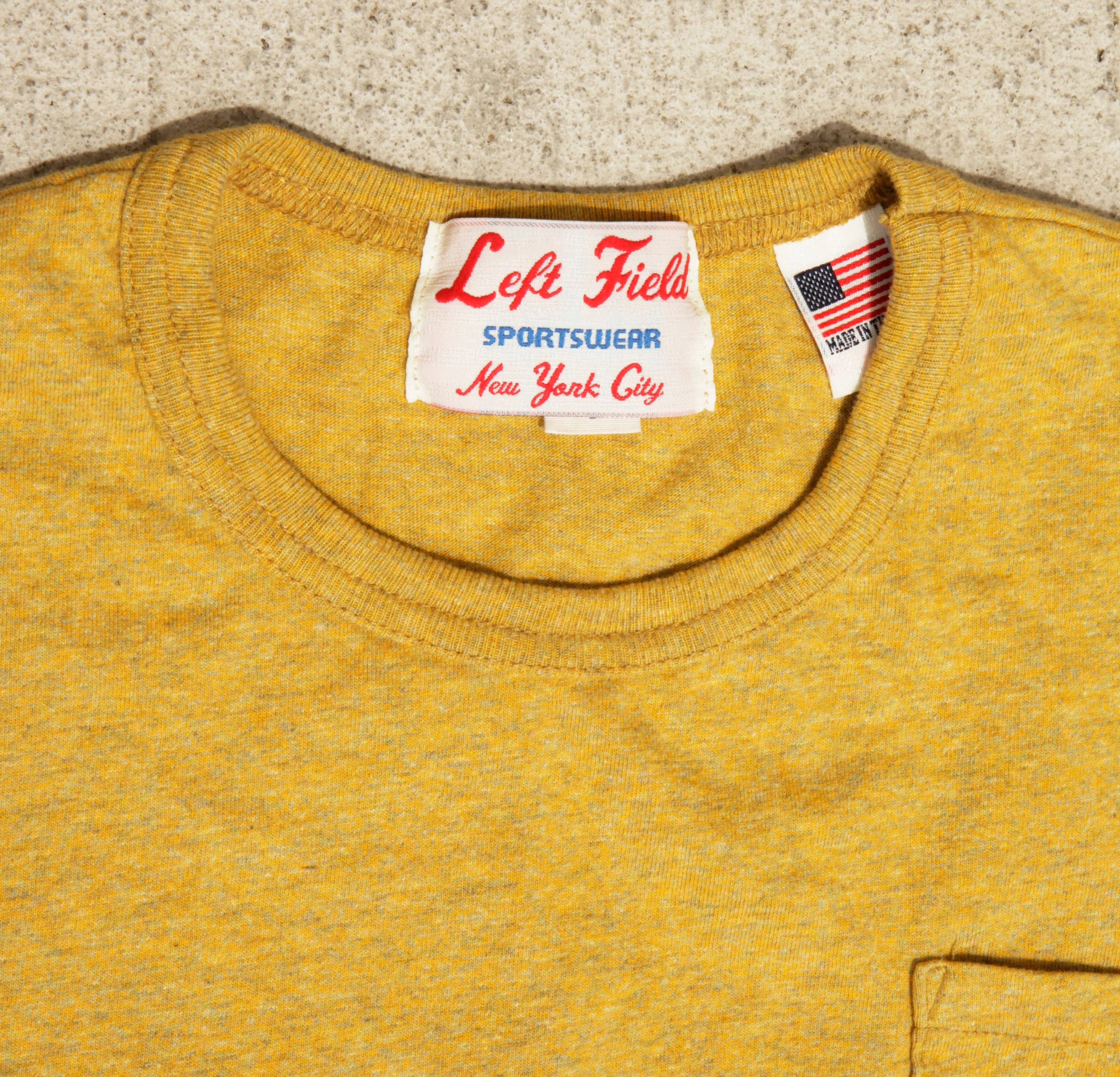 Nathan's Hot Dog Mustard Heather Pocket Tee sold by Left Field product image thumbnail 2