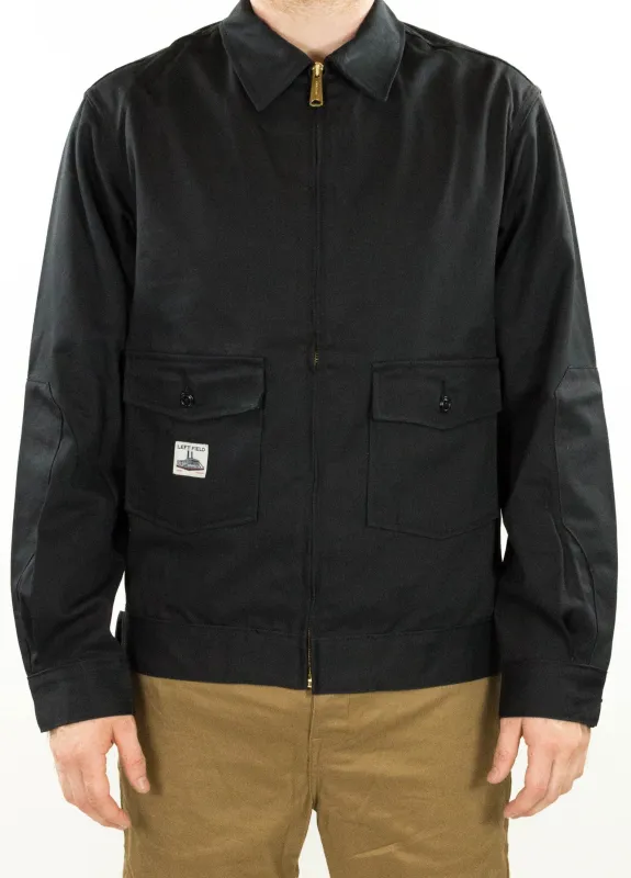 WORK UNIFORM Greaser Garage Jacket - Black 9 oz Twill sold by Left Field