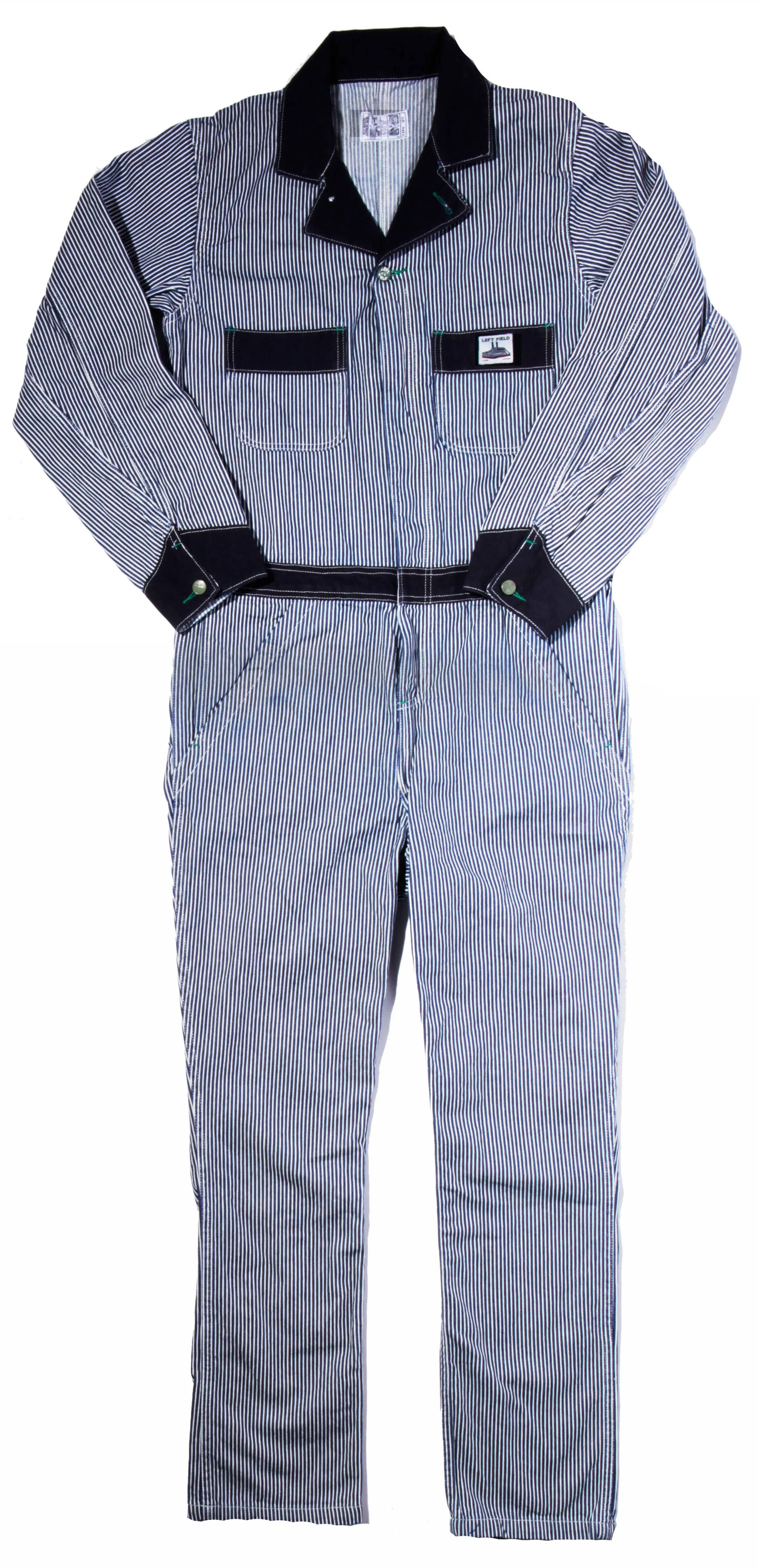 12 oz Mount Vernon Hickory Stripe Coveralls sold by Left Field product image thumbnail 2