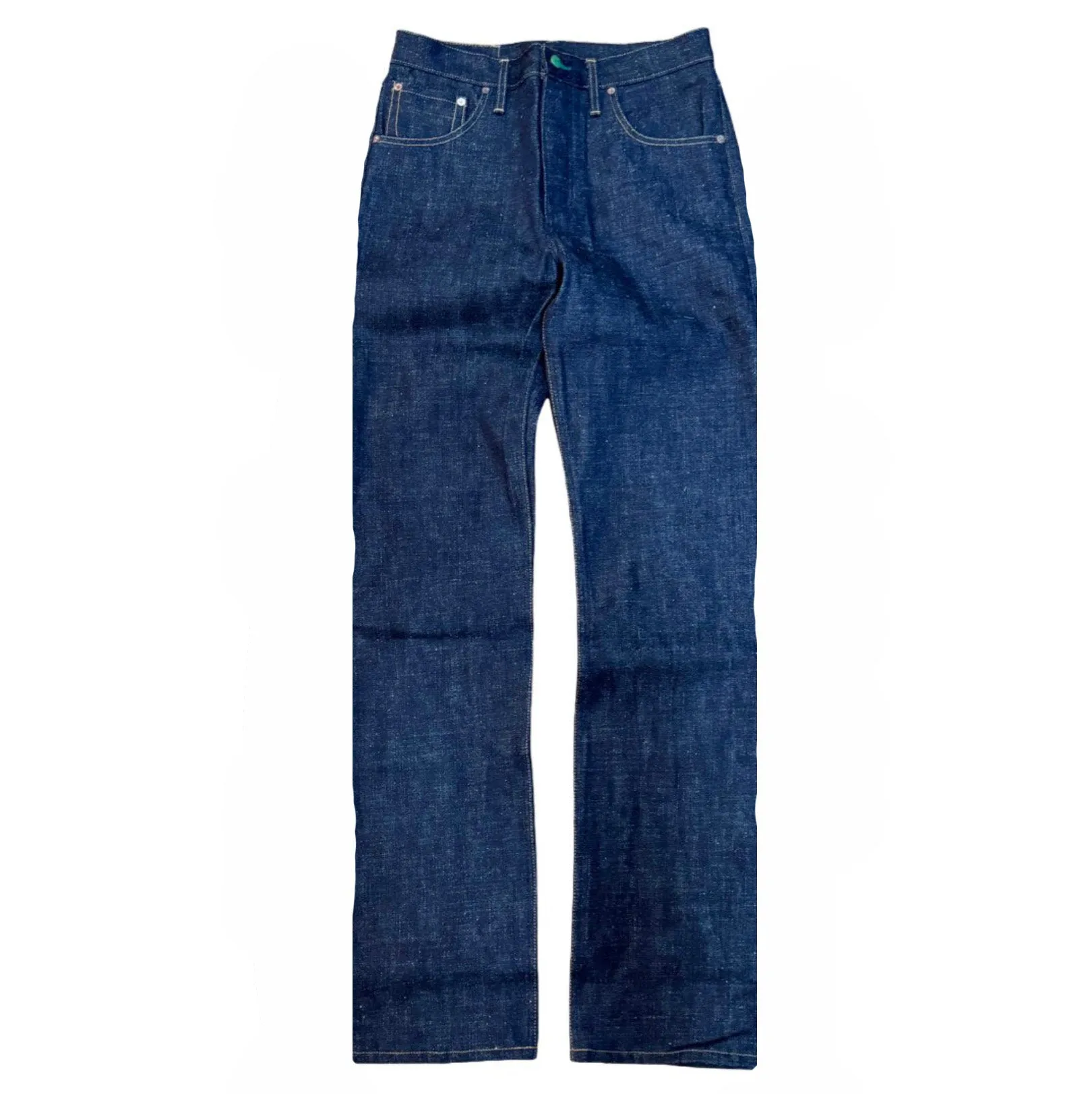 Japanese 16 oz Low tension textured Indigo denim Greaser sold by Left Field
