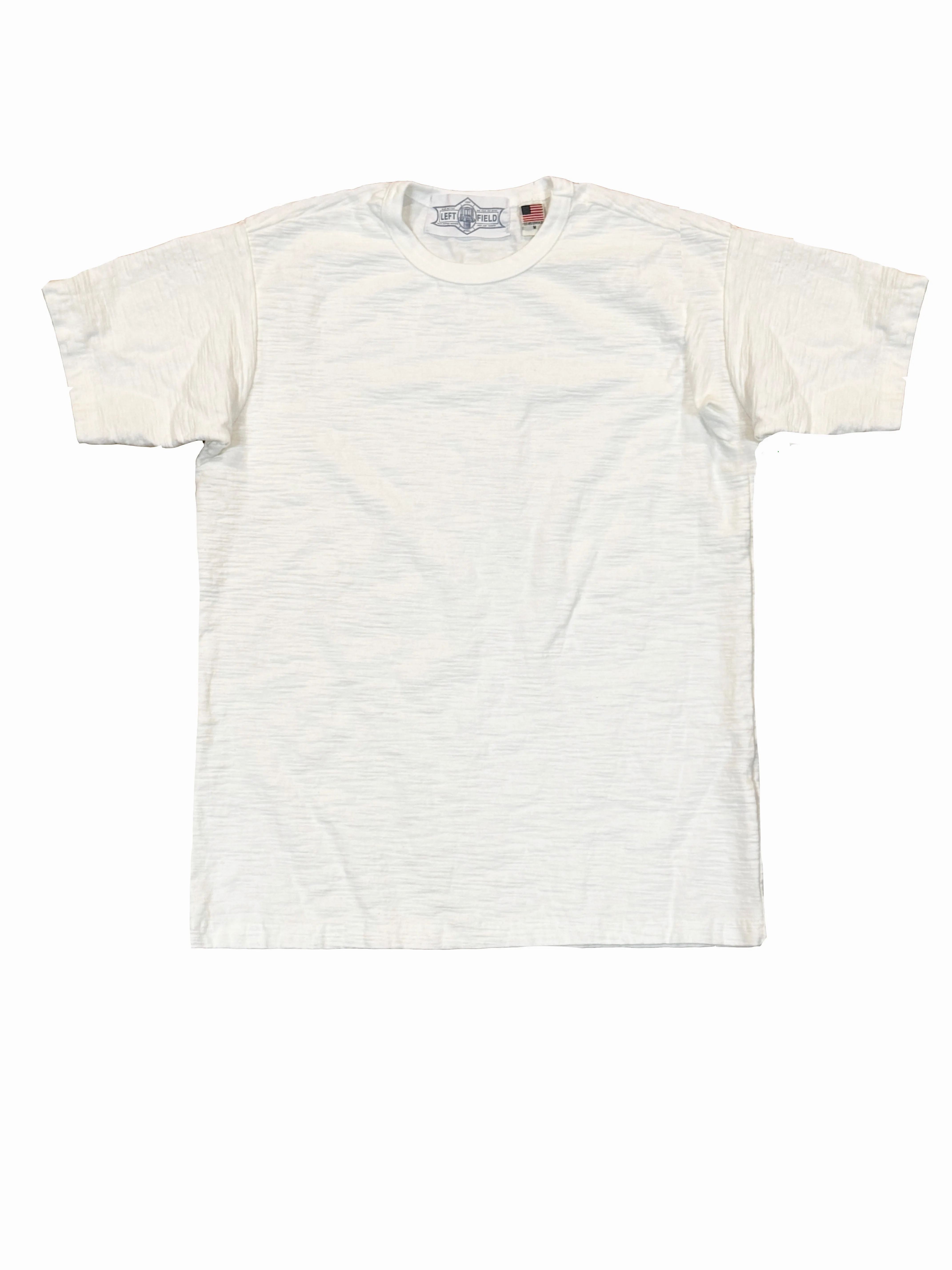 White super slub heavyweight loop wheel (Tsuri Knit) tee sold by Left Field product image thumbnail 4