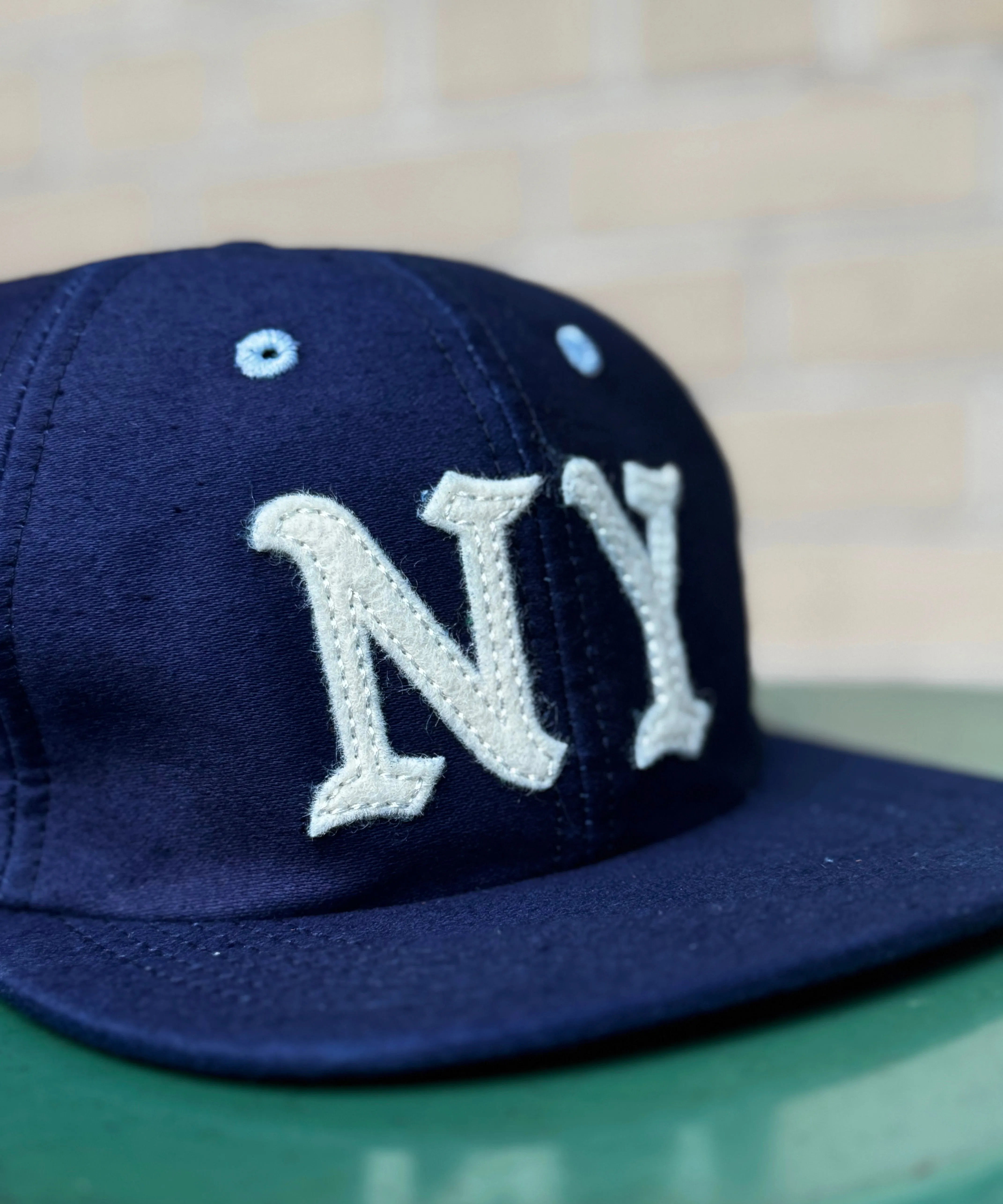 NY Japanese indigo moleskin Baseball cap made in NYC sold by Left Field product image thumbnail 2