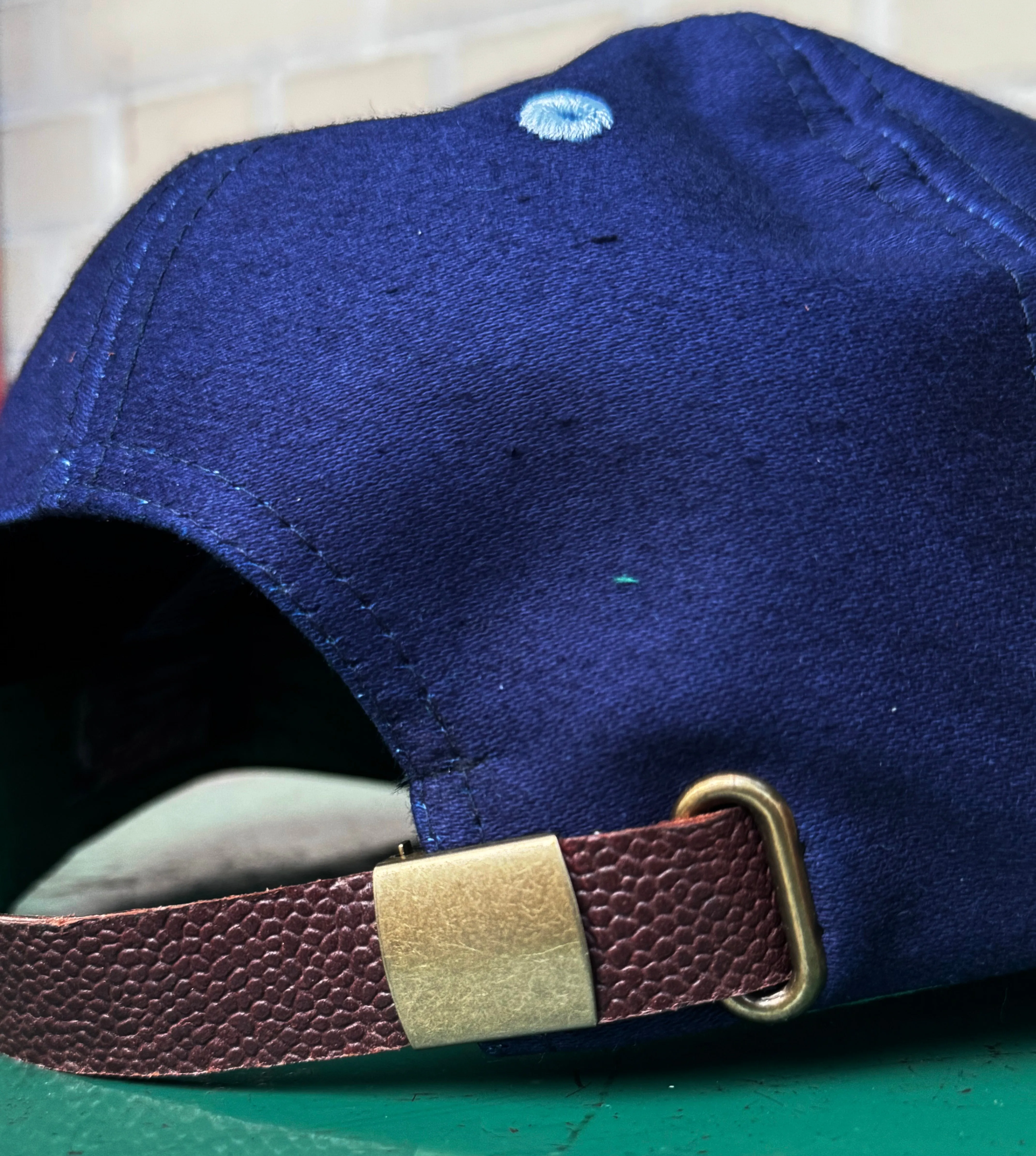 NY Japanese indigo moleskin Baseball cap made in NYC sold by Left Field product image thumbnail 3