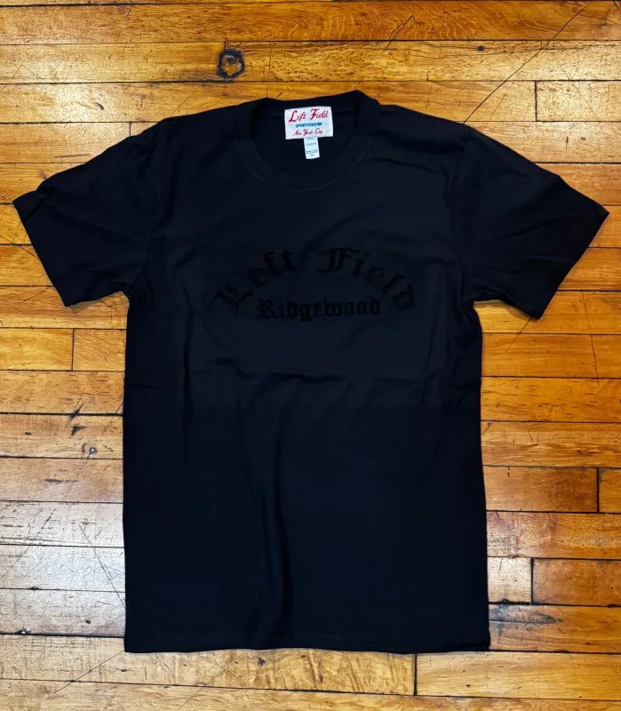 Flock Ridgewood Black Tee sold by Left Field