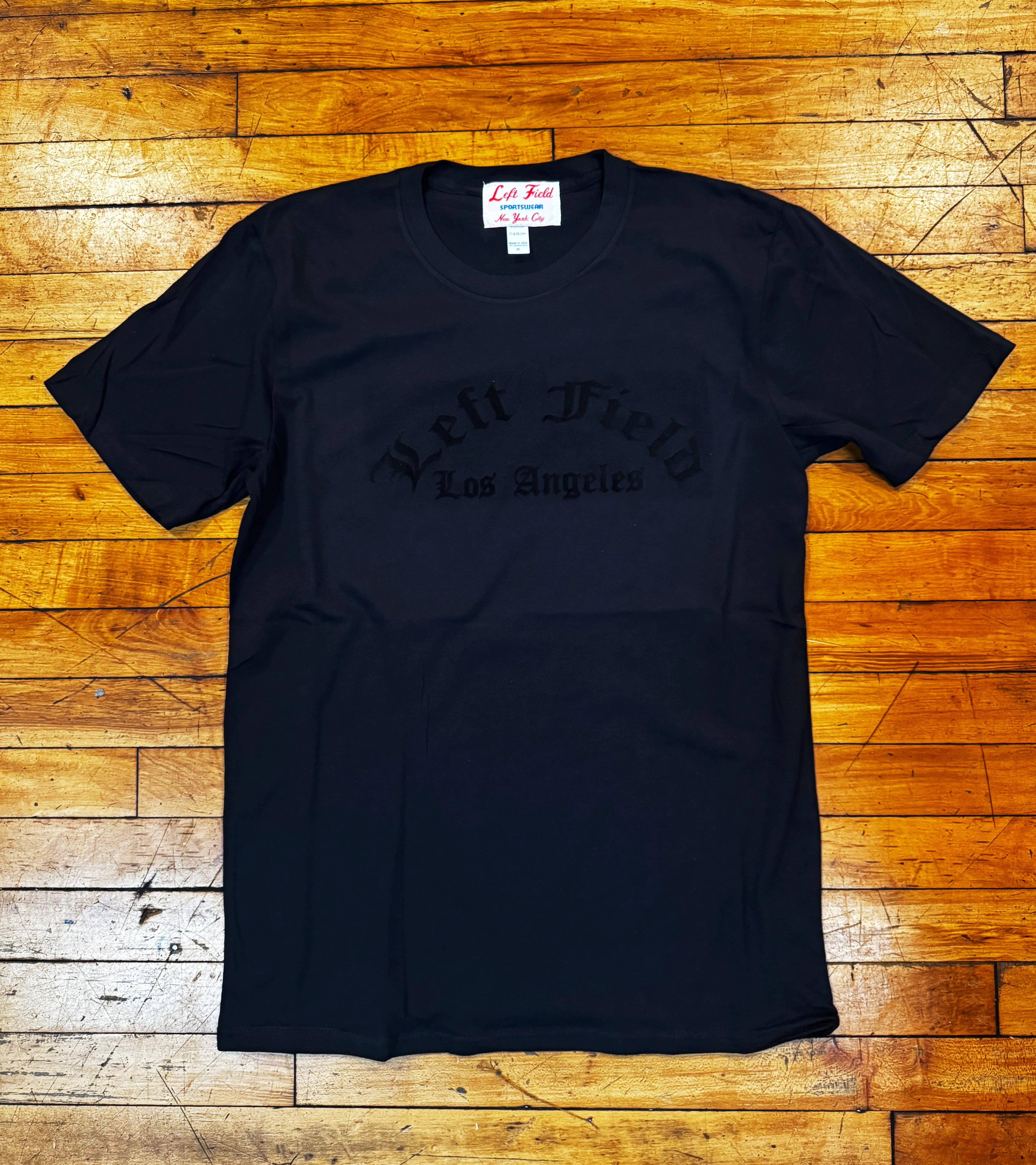 Flock Los Angeles Black Tee sold by Left Field