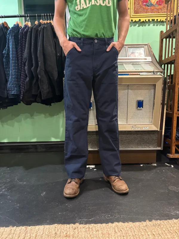 Vintage Wash Navy Duck  Mt Vernon 13 oz  Work Uniform Chino Wider Fit sold by Left Field