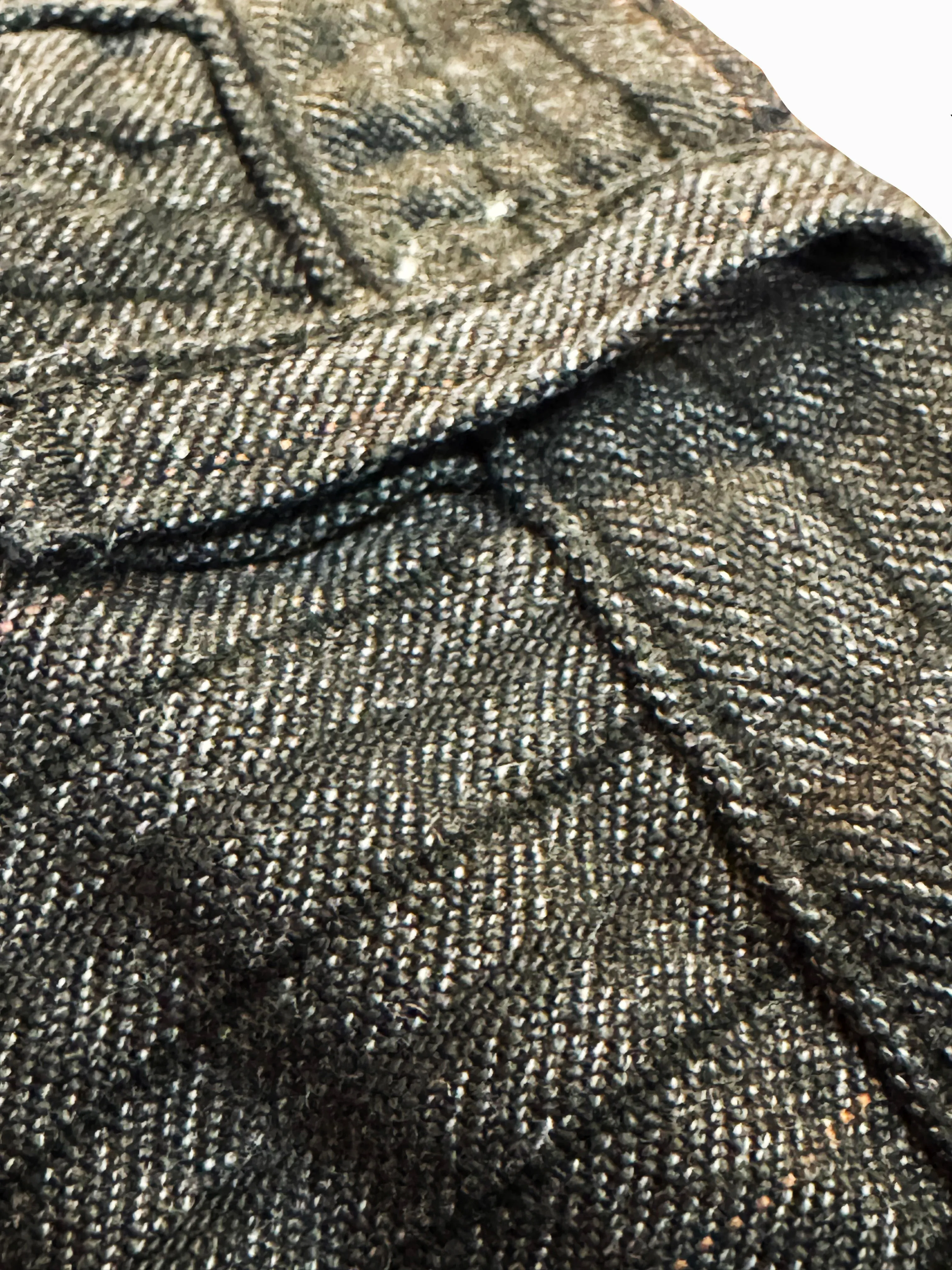 Japanese black and brown stripe twill Wide leg single pleat 40's work trouser sold by Left Field product image thumbnail 5