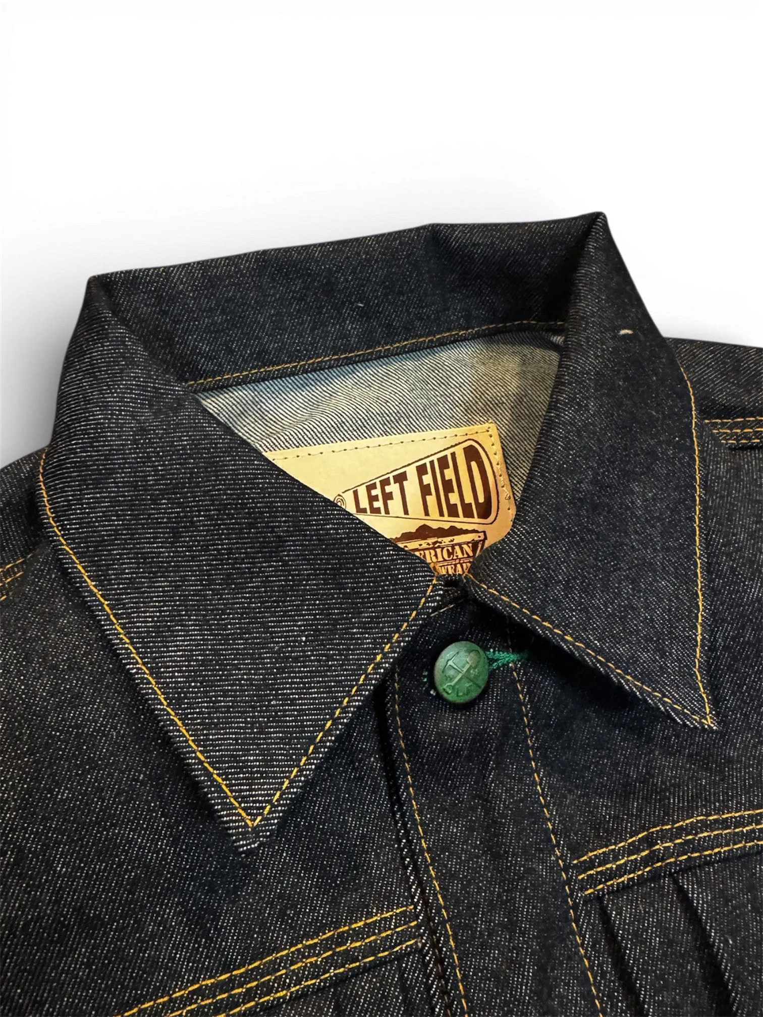 Vidalia Mills Deadstock 14oz Selvedge Indigo Muleskinner Buckle Back Denim Jacket sold by Left Field product image thumbnail 5