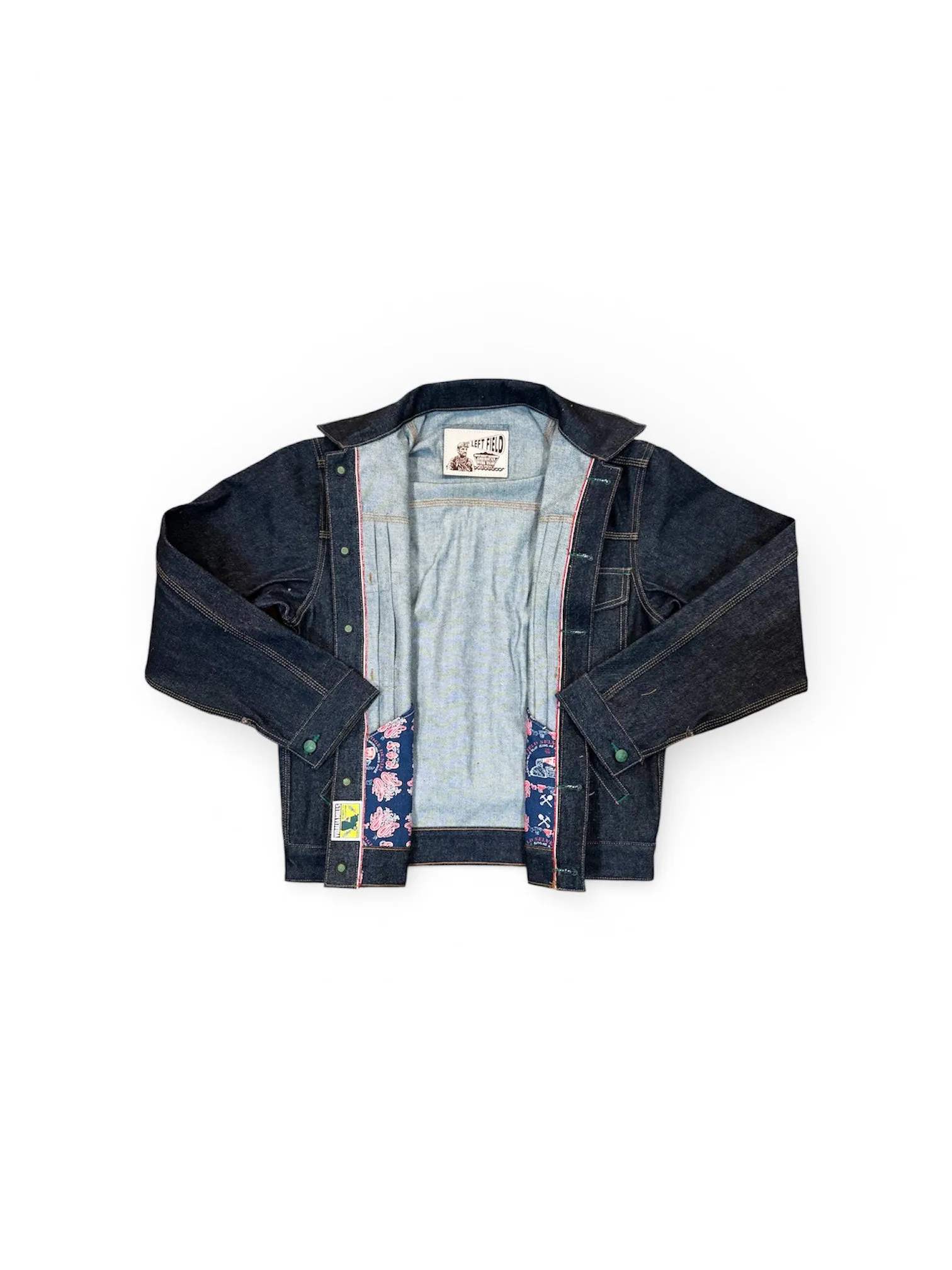 Vidalia Mills Deadstock 14oz Selvedge Indigo Muleskinner Buckle Back Denim Jacket sold by Left Field product image thumbnail 3