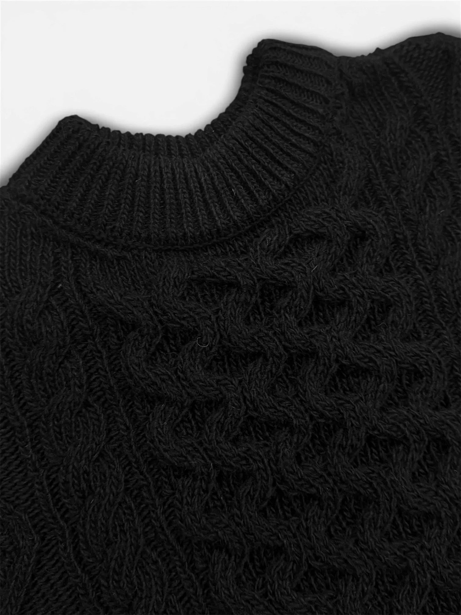 Steve McQueen Black Donegal Irish Wool Sweater sold by Left Field product image thumbnail 2