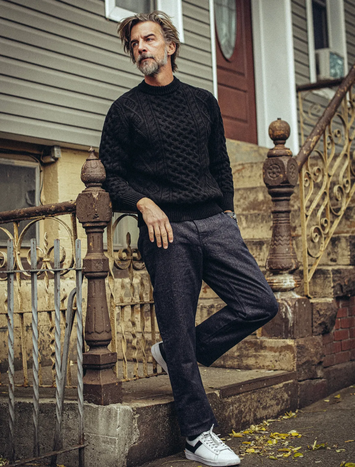 Steve McQueen Black Donegal Irish Wool Sweater sold by Left Field product image thumbnail 5