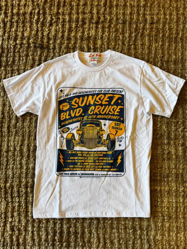 Sunset Blvd Cruise Tee sold by Left Field