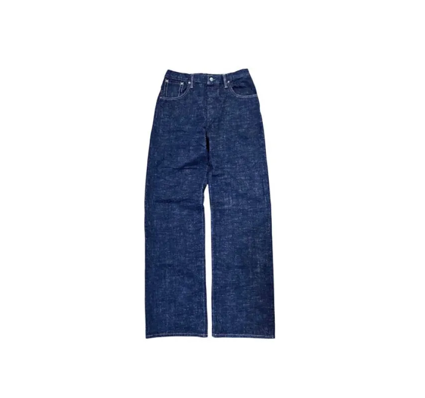 El Ranchero buckle back Japanese Kibata(loomstate) Super slubby 20 oz  rinsed denim made by Left Field