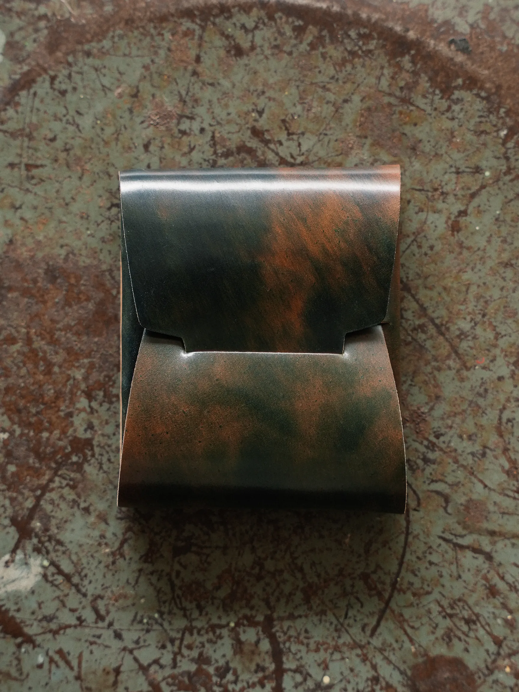 Johnny Wallet - Marbled Horween Shell Cordovan sold by Loyal Stricklin