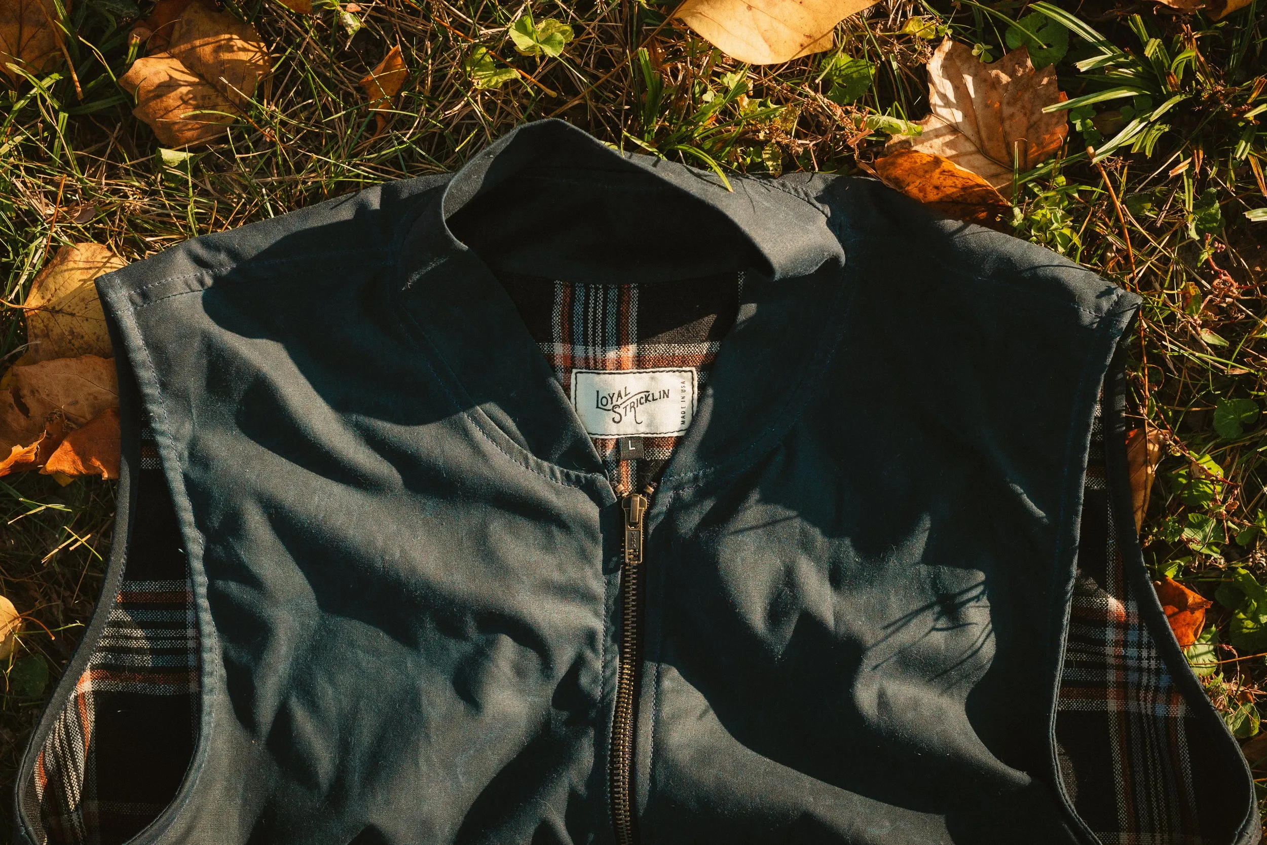 Ansel Vest - Navy British Millerain Waxed Canvas - XL sold by Loyal Stricklin product image thumbnail 4