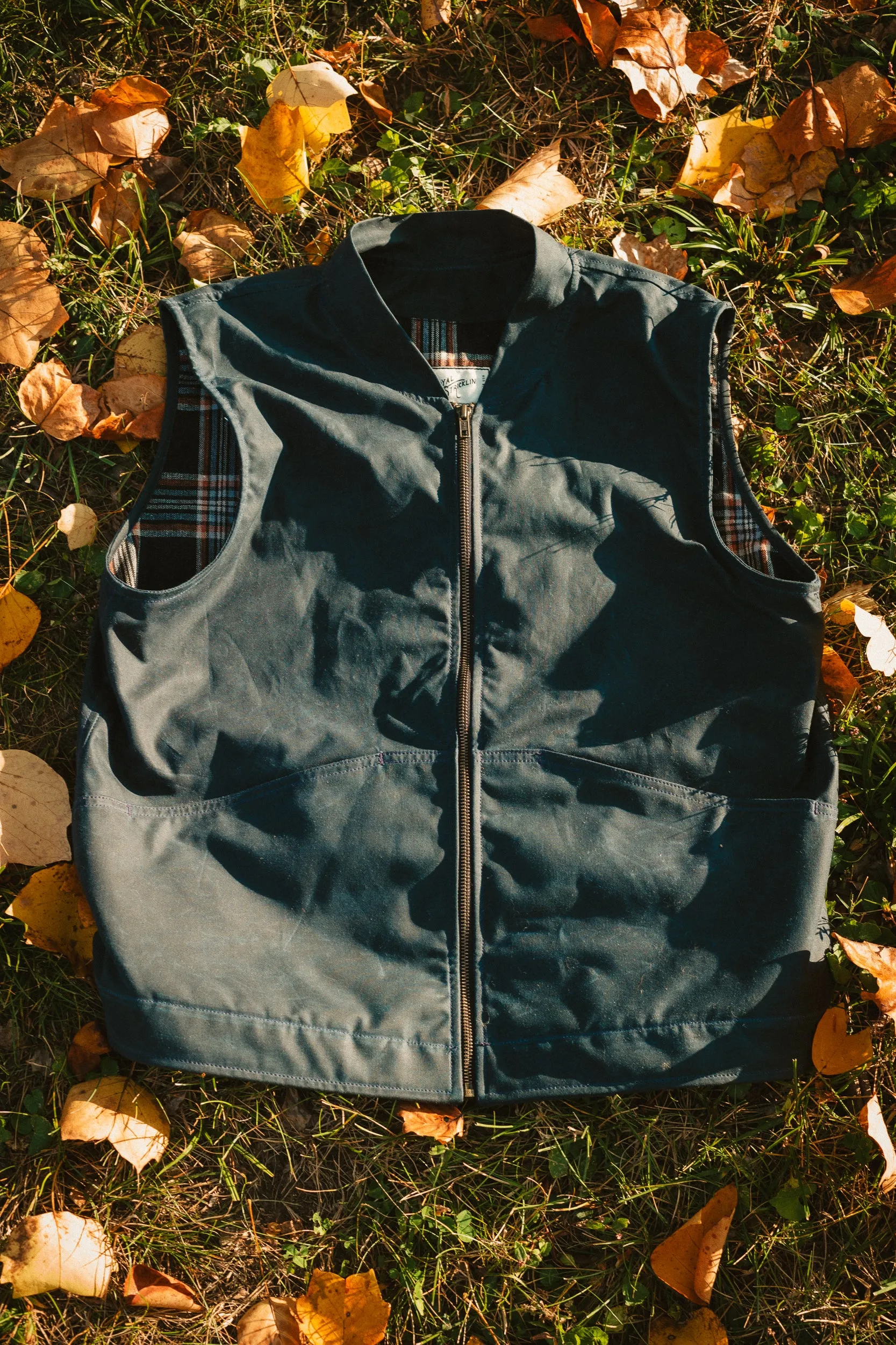 Ansel Vest - Navy British Millerain Waxed Canvas - XL sold by Loyal Stricklin product image thumbnail 3
