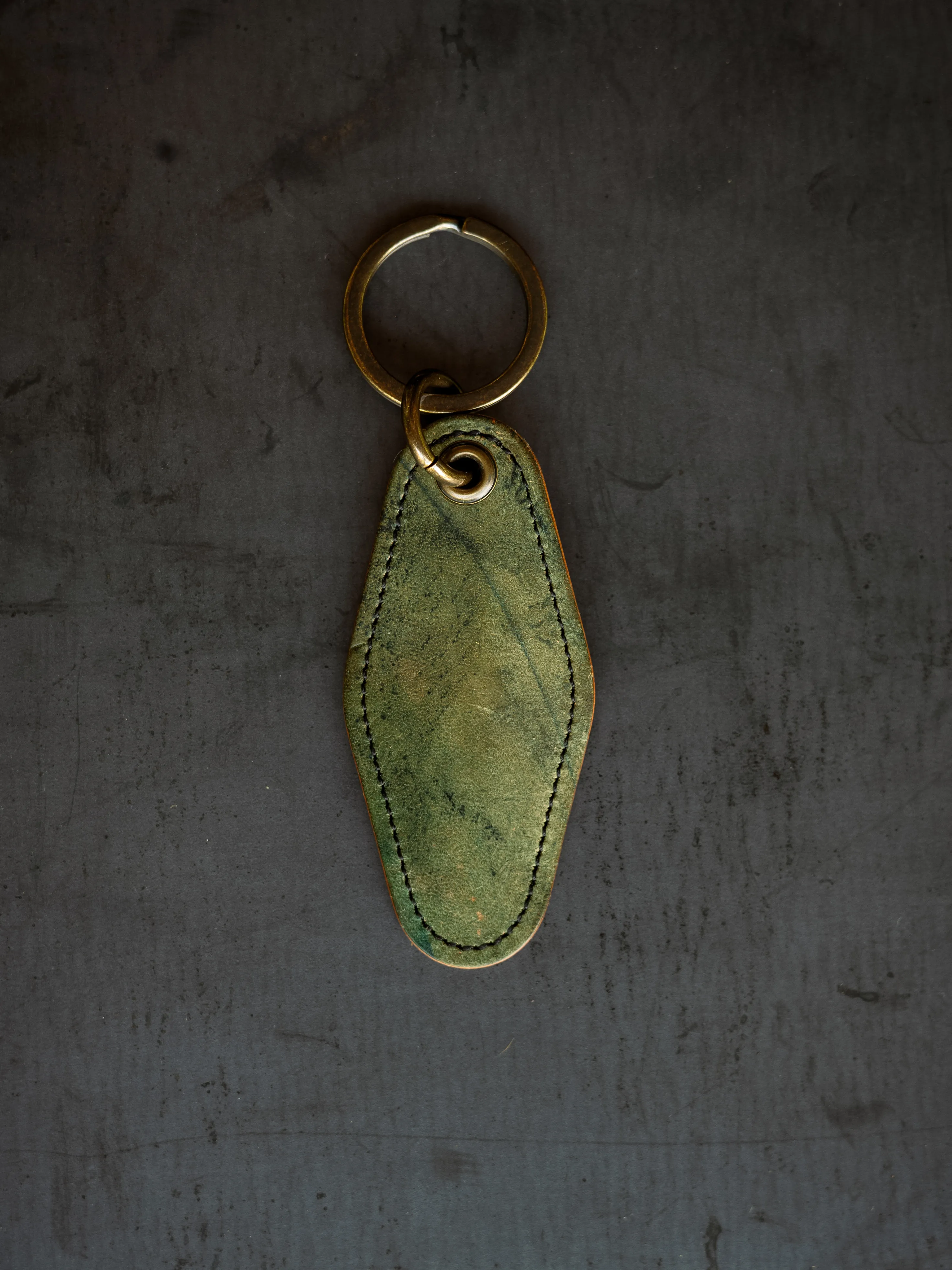 Motel Key Ring - Reverse Black Horween Shell Cordovan sold by Loyal Stricklin