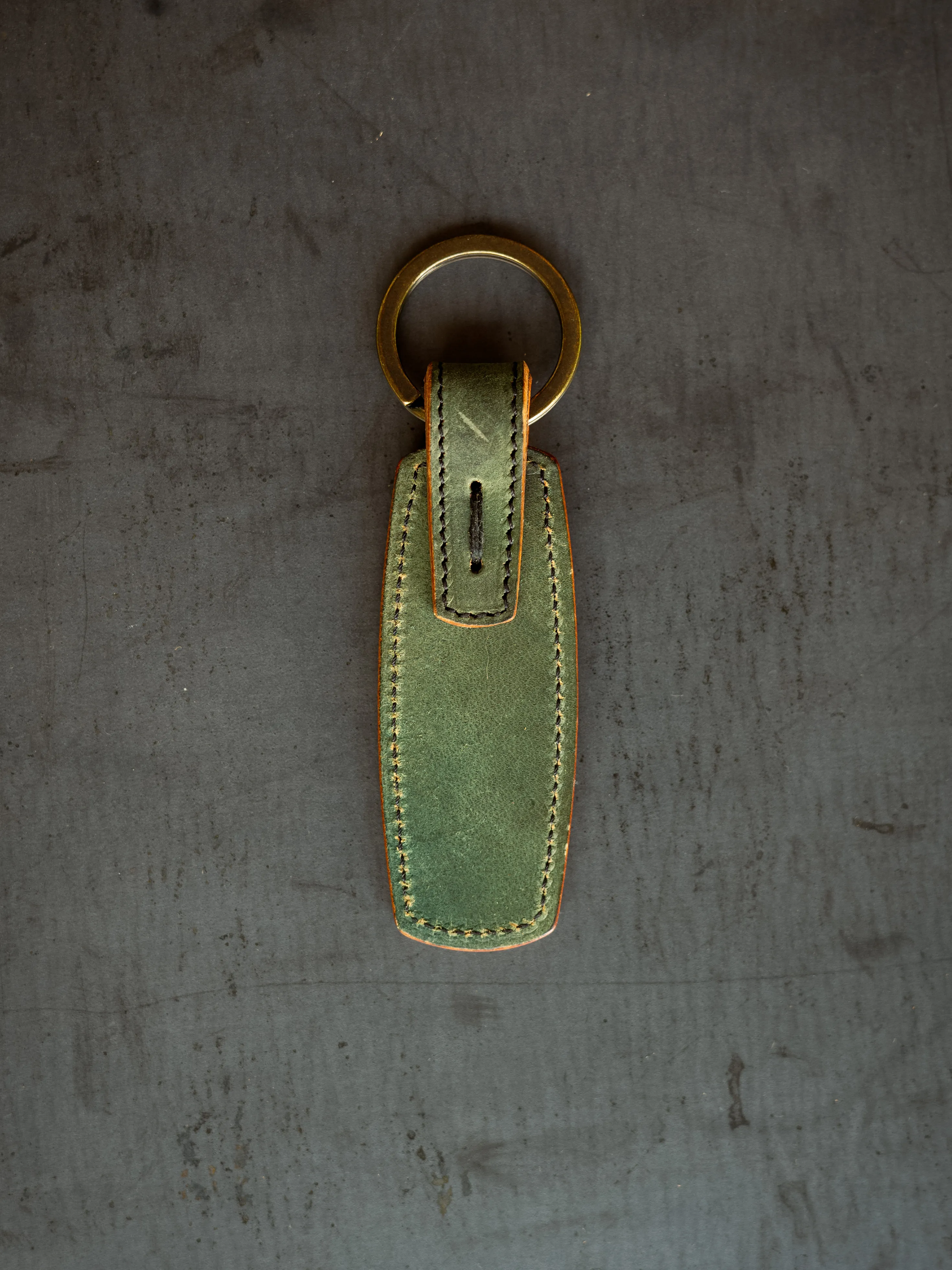 Rover Key Ring - Reverse Black Horween Shell Cordovan sold by Loyal Stricklin