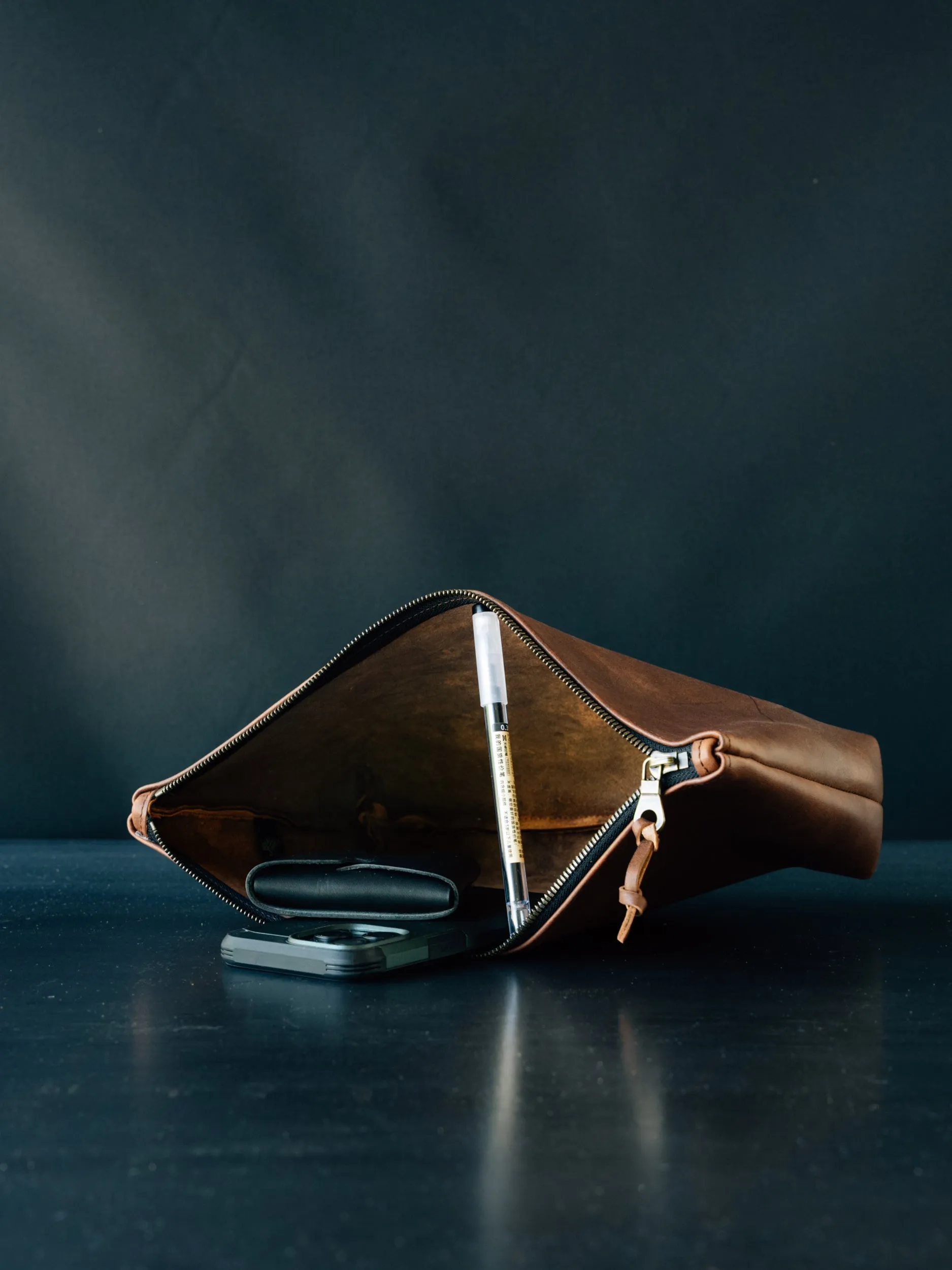 Dylan Zip Pouch - LARGE - Cognac Nemesis sold by Loyal Stricklin product image thumbnail 2