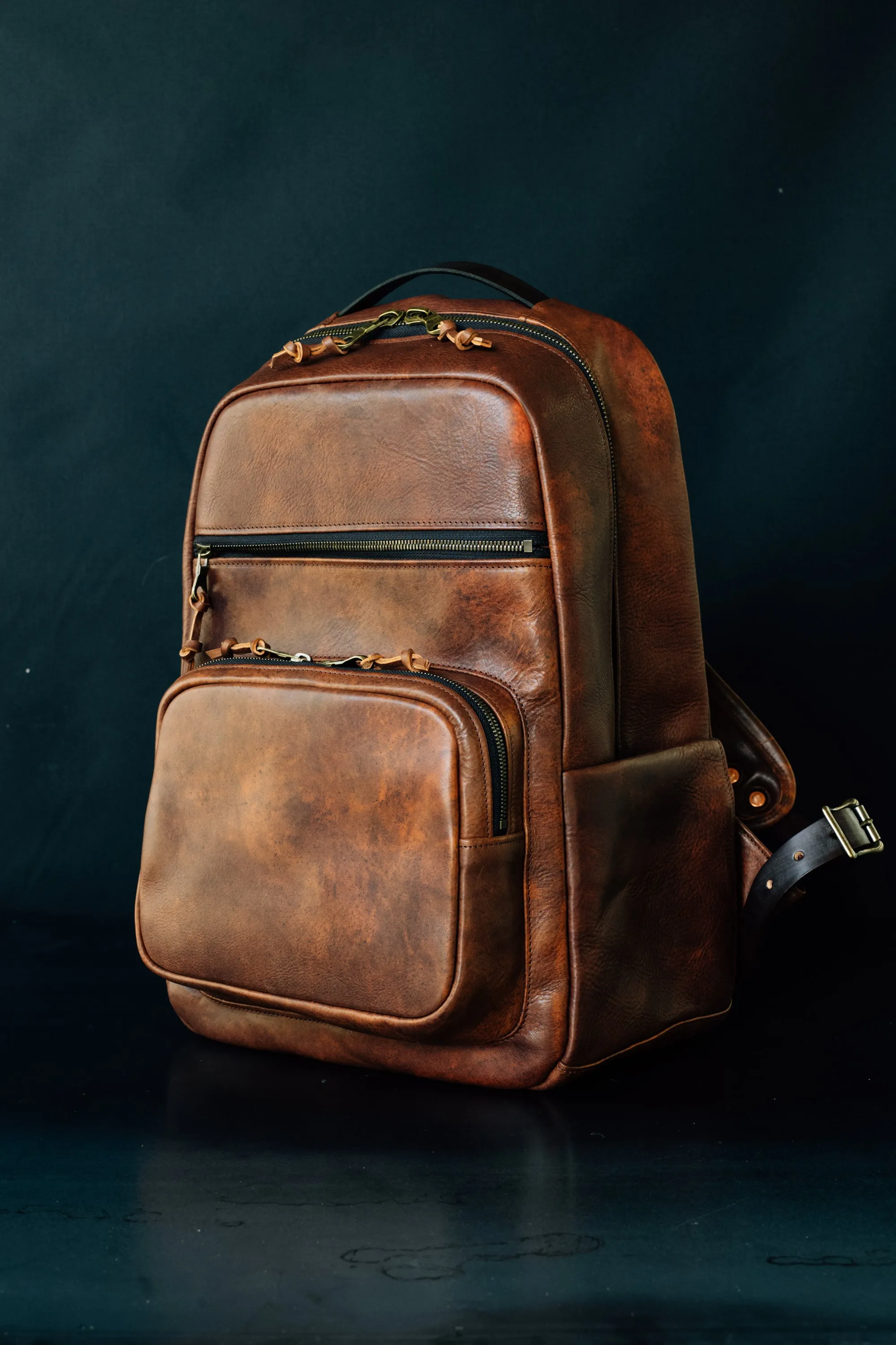 Field Pack - Cognac Nemesis Leather sold by Loyal Stricklin