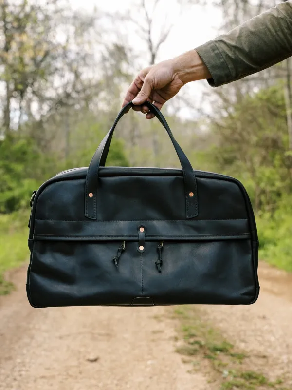 Weekender Duffle - Horween Black Essex - Late Jan 2025 Delivery sold by Loyal Stricklin