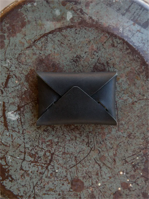 Envelope Wallet - Horween Black Essex sold by Loyal Stricklin