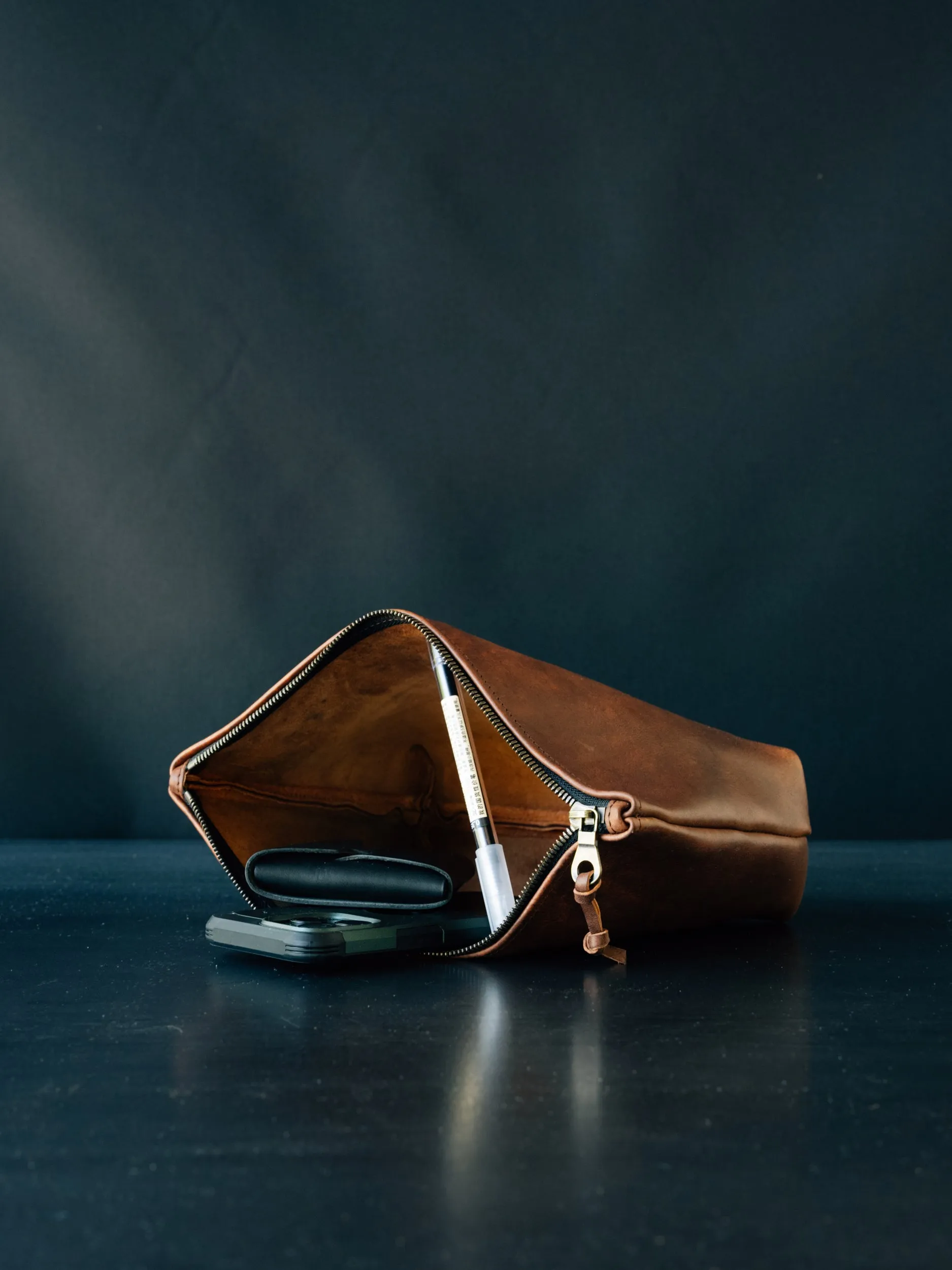 Dylan Zip Pouch - MEDIUM - Cognac Nemesis sold by Loyal Stricklin product image thumbnail 2