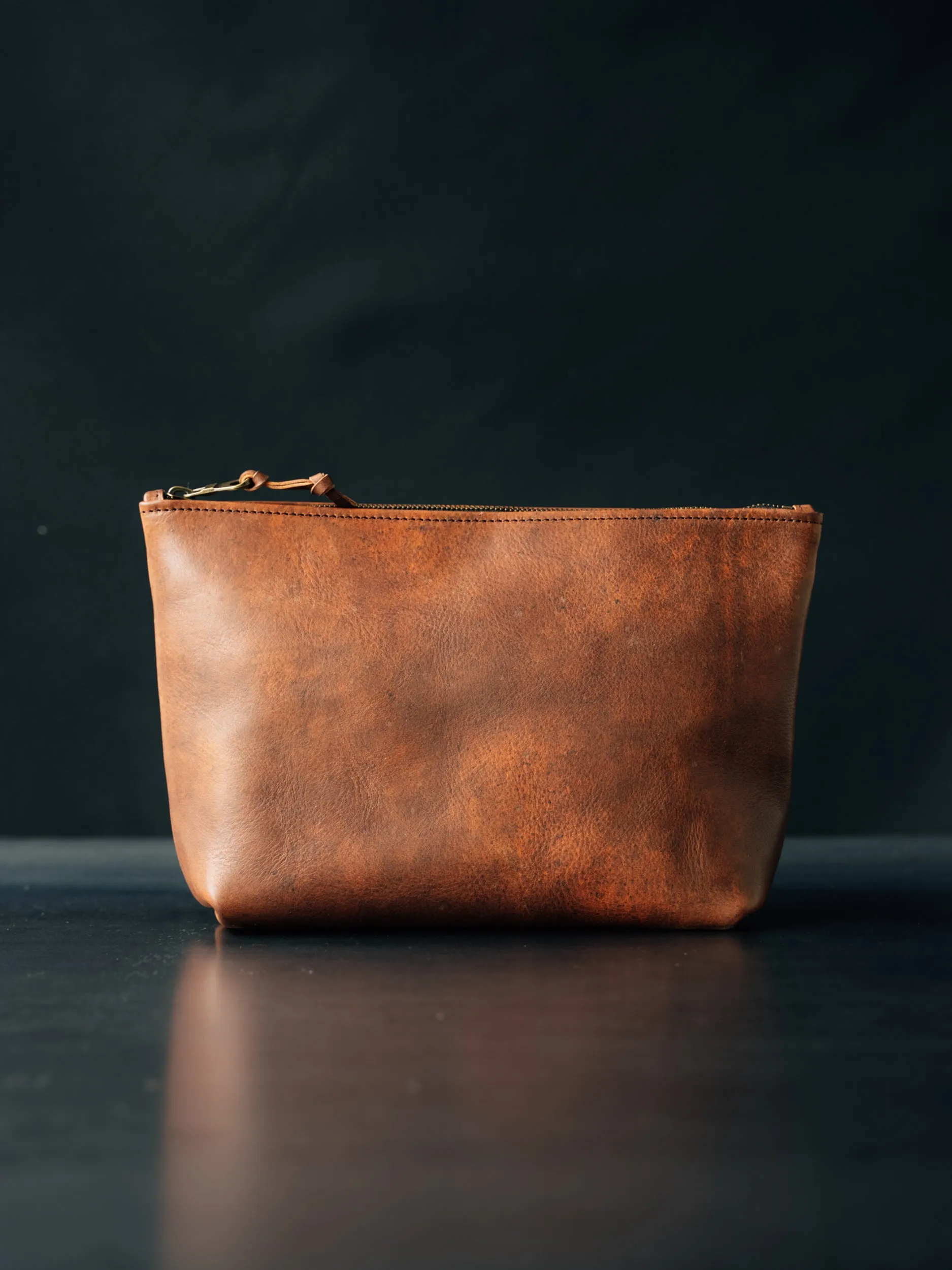 Dylan Zip Pouch - MEDIUM - Cognac Nemesis sold by Loyal Stricklin