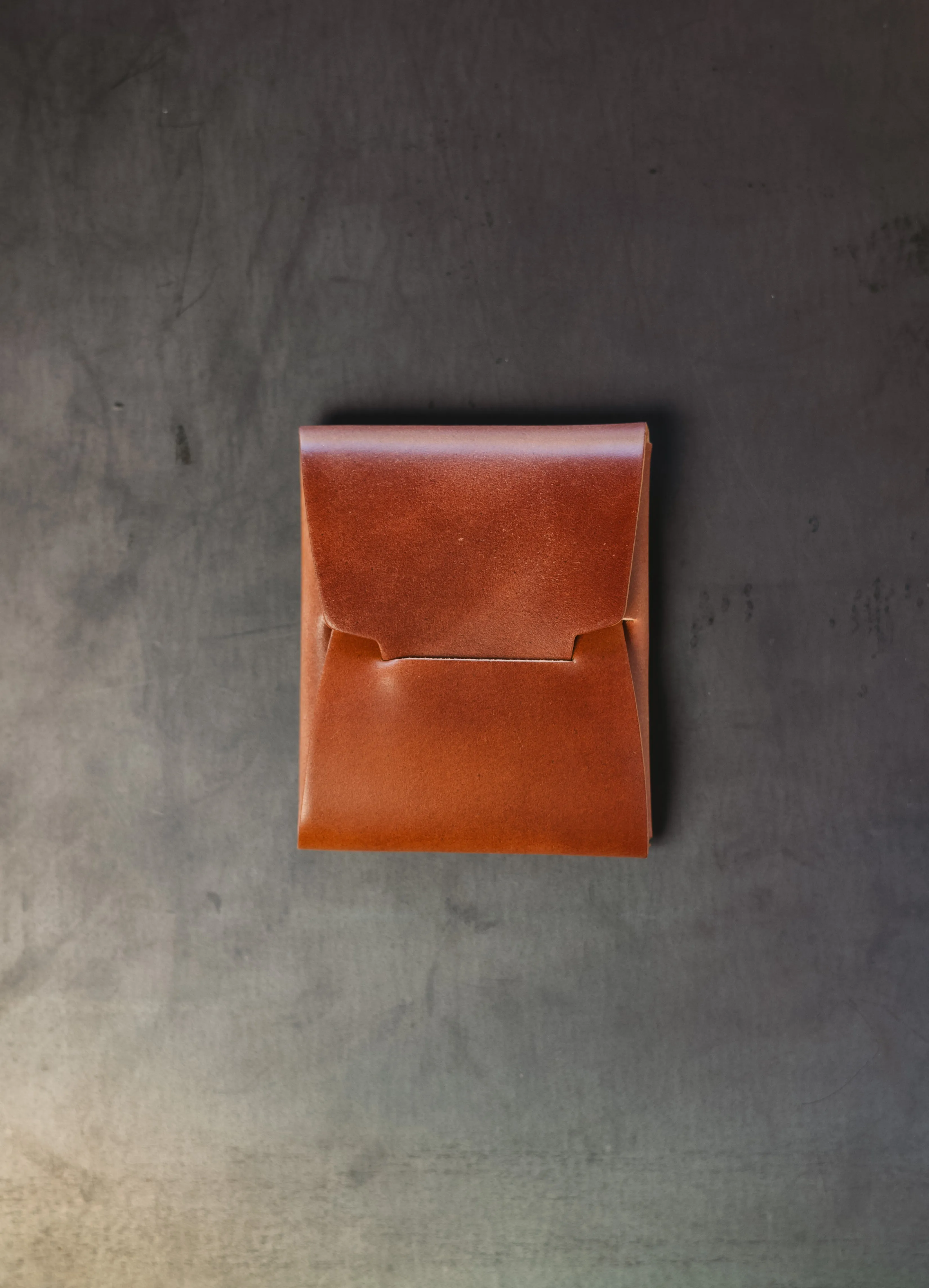 Johnny Wallet - Marbled Garnet Horween Shell Cordovan sold by Loyal Stricklin