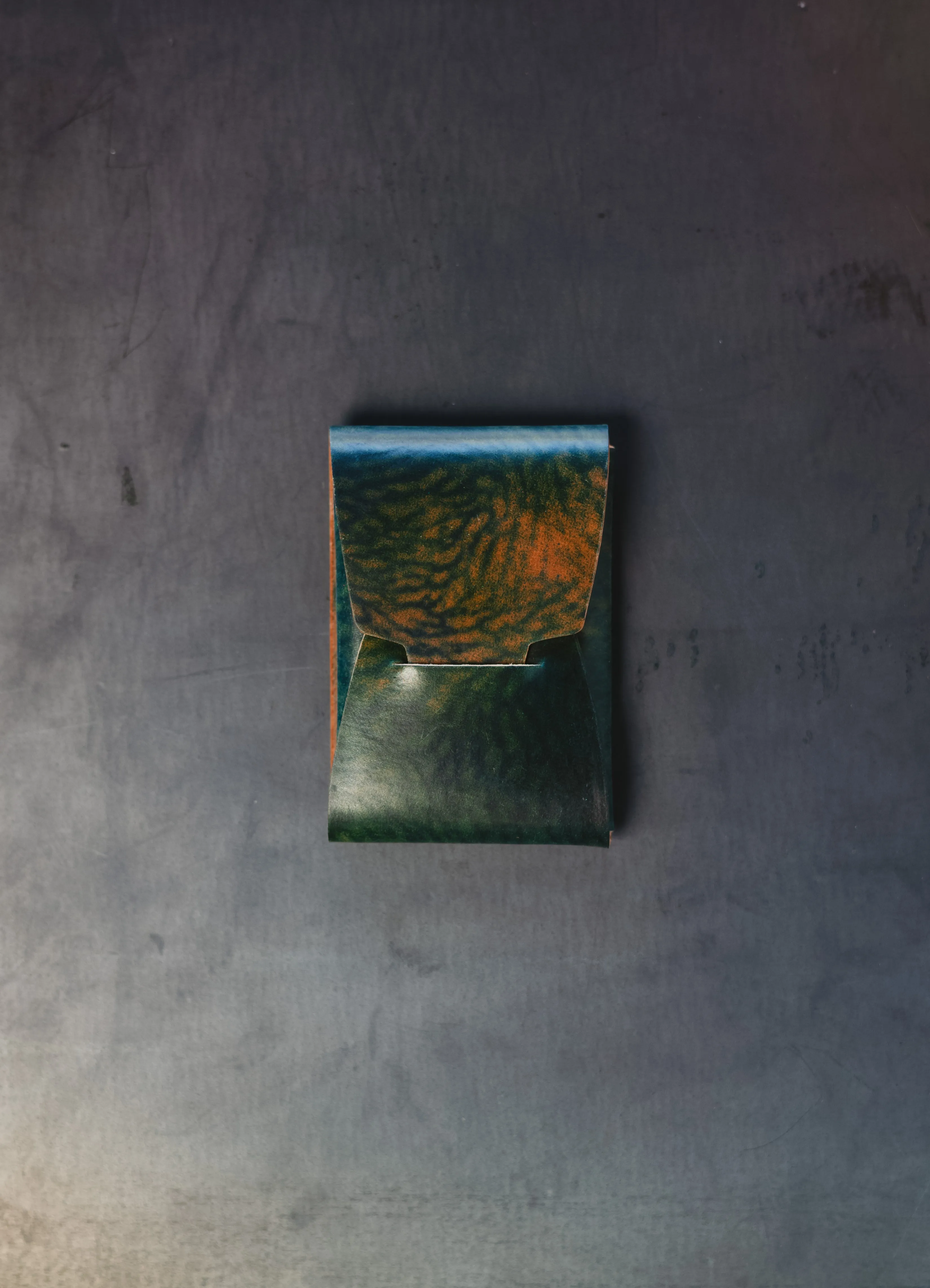 Johnny Slim - Marbled Black Swirl Horween Shell Cordovan sold by Loyal Stricklin