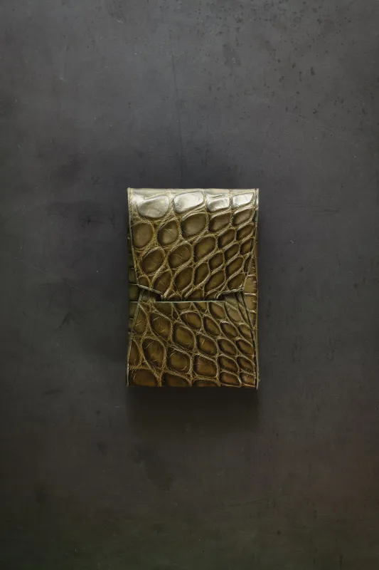 Johnny Slim - Loden Green American Alligator - blemished sold by Loyal Stricklin