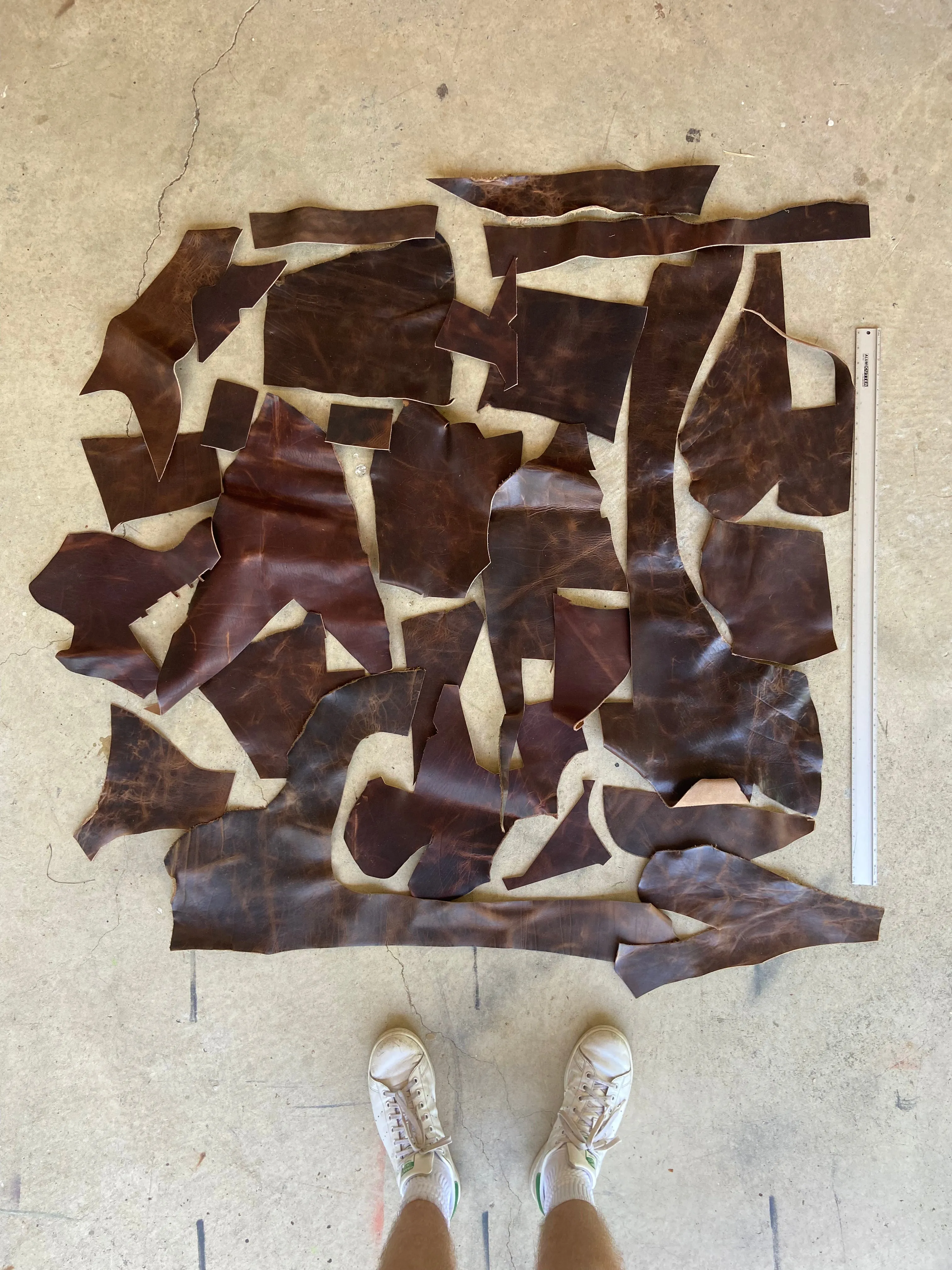 Leather Scraps - 5 lb -Horween Brown Nut Derby - NO FREE SHIPPING ON THIS ITEM sold by Loyal Stricklin product image thumbnail 3