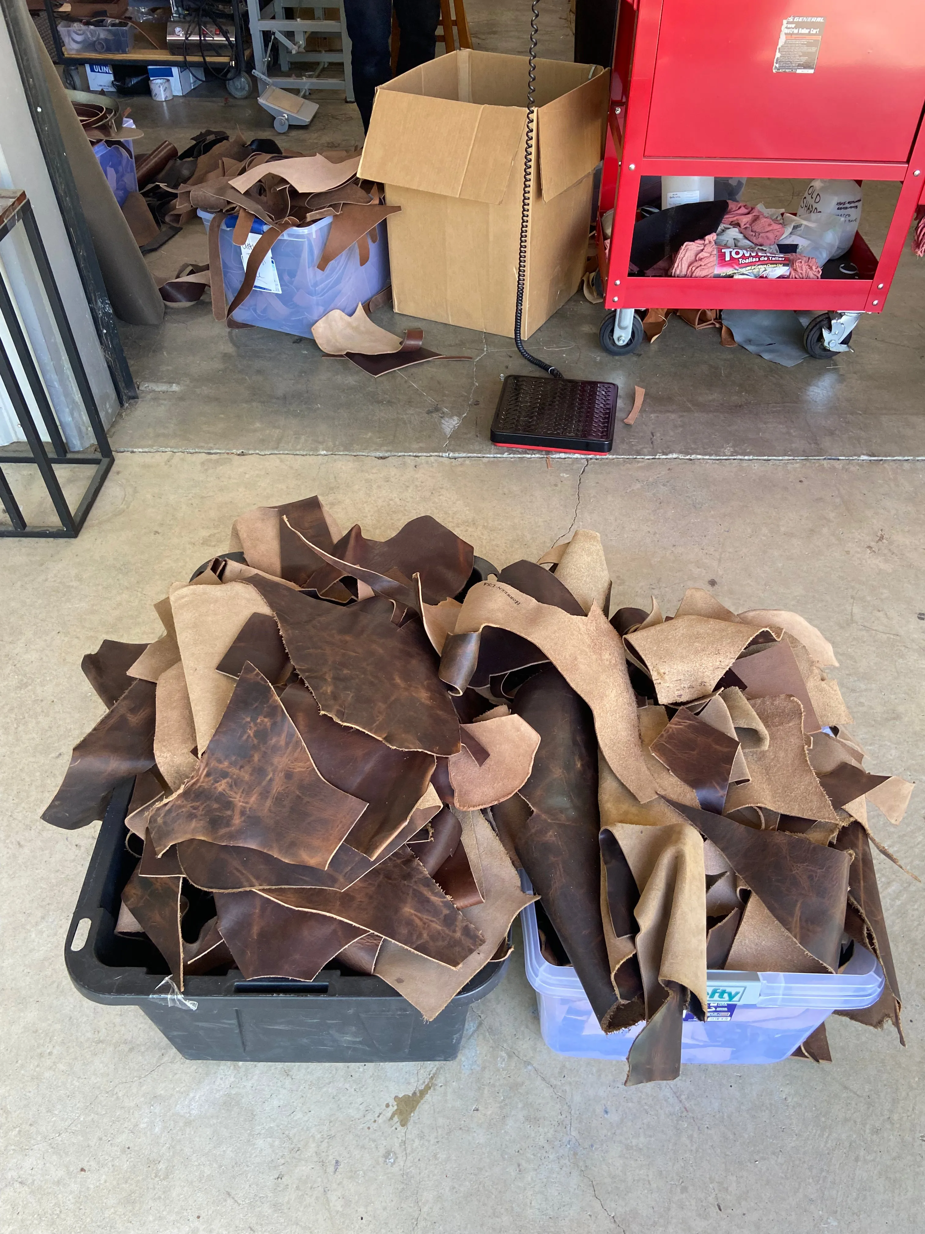 Leather Scraps - 5 lb -Horween Brown Nut Derby - NO FREE SHIPPING ON THIS ITEM sold by Loyal Stricklin product image thumbnail 4
