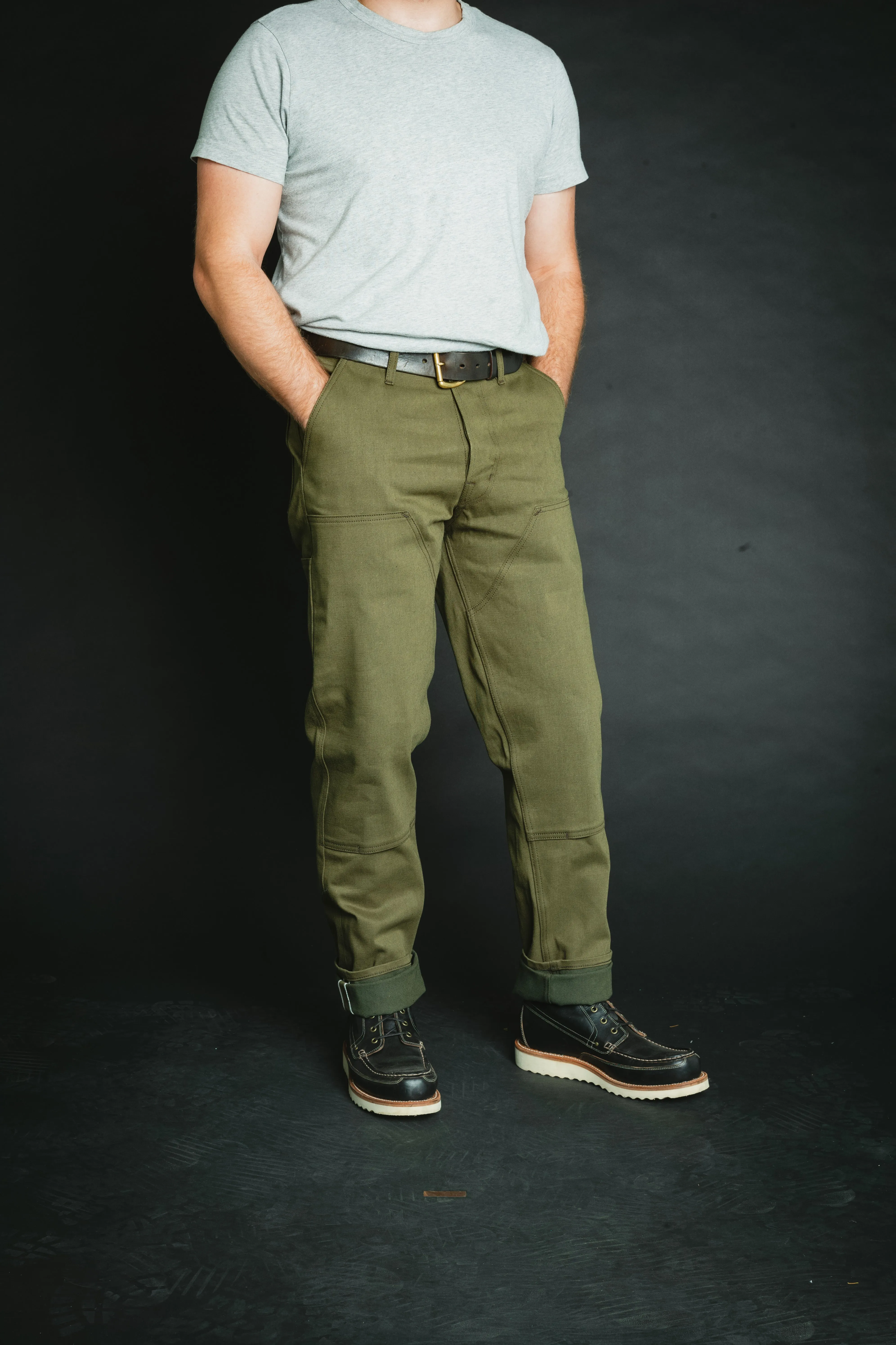 Work Trouser - 15oz Nihon Menpu Olive Selvedge Denim - Size 34 waist sold by Loyal Stricklin product image thumbnail 3