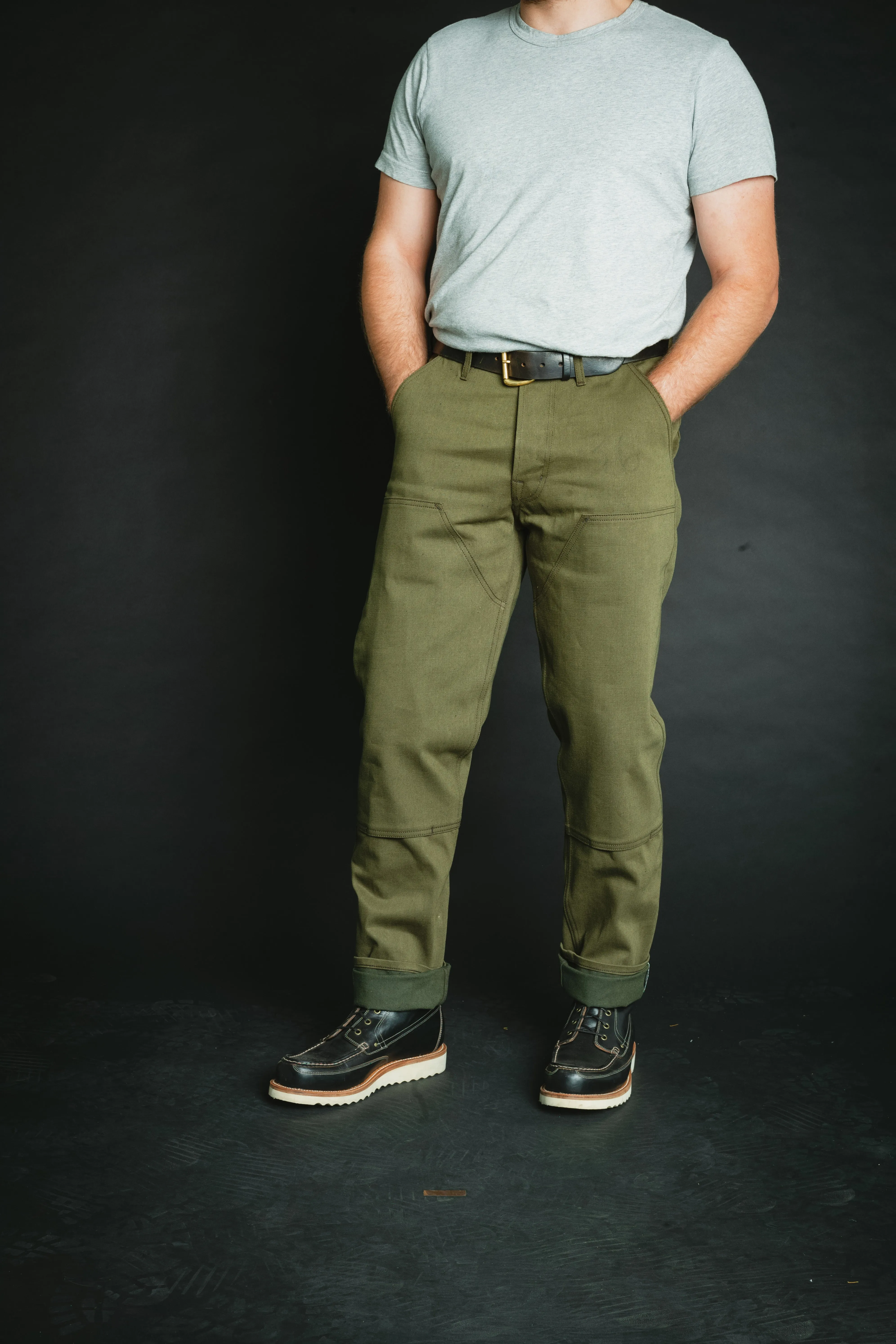 Work Trouser - 15oz Nihon Menpu Olive Selvedge Denim - Size 34 waist sold by Loyal Stricklin product image thumbnail 2