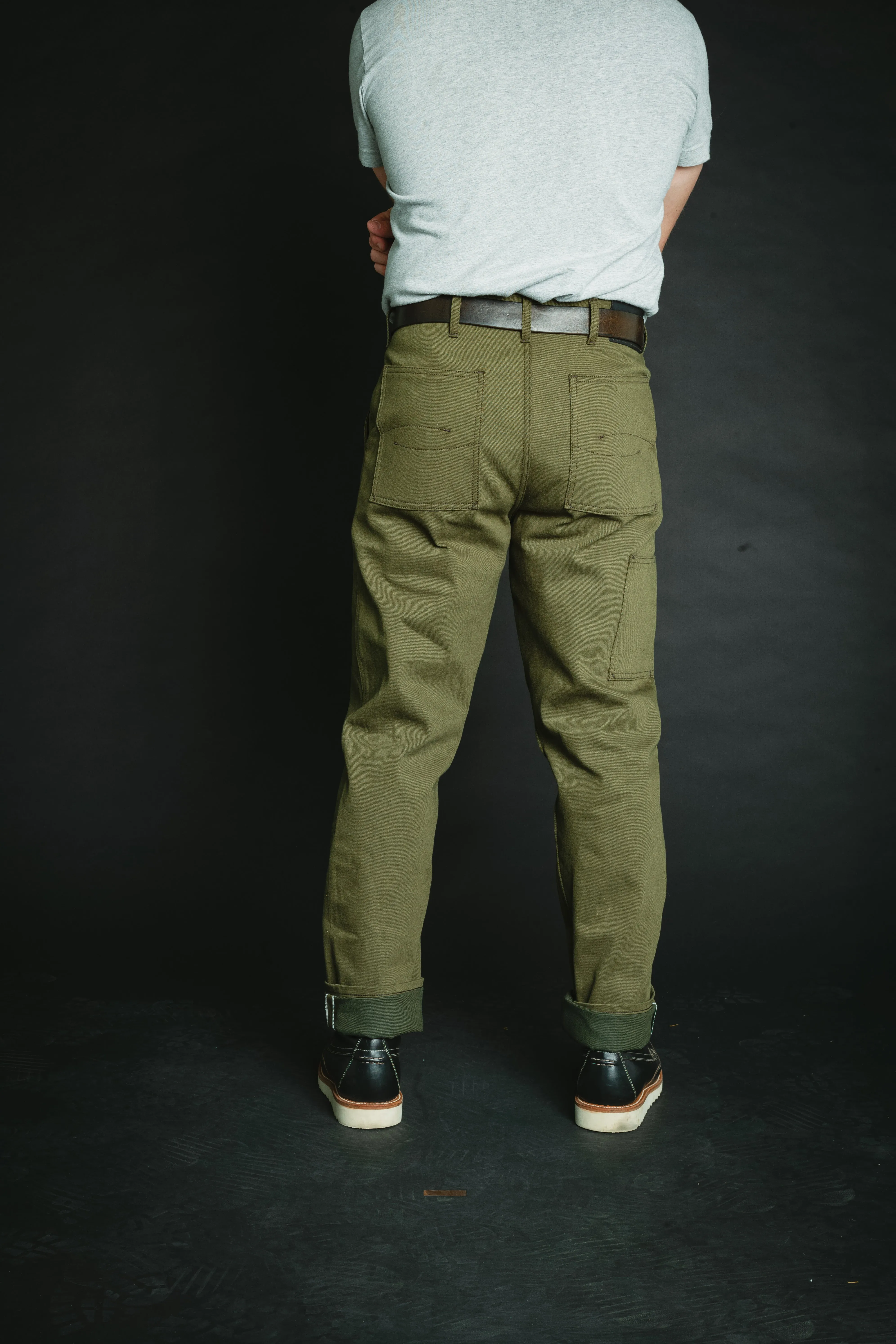 Work Trouser - 15oz Nihon Menpu Olive Selvedge Denim - Size 34 waist sold by Loyal Stricklin product image thumbnail 5
