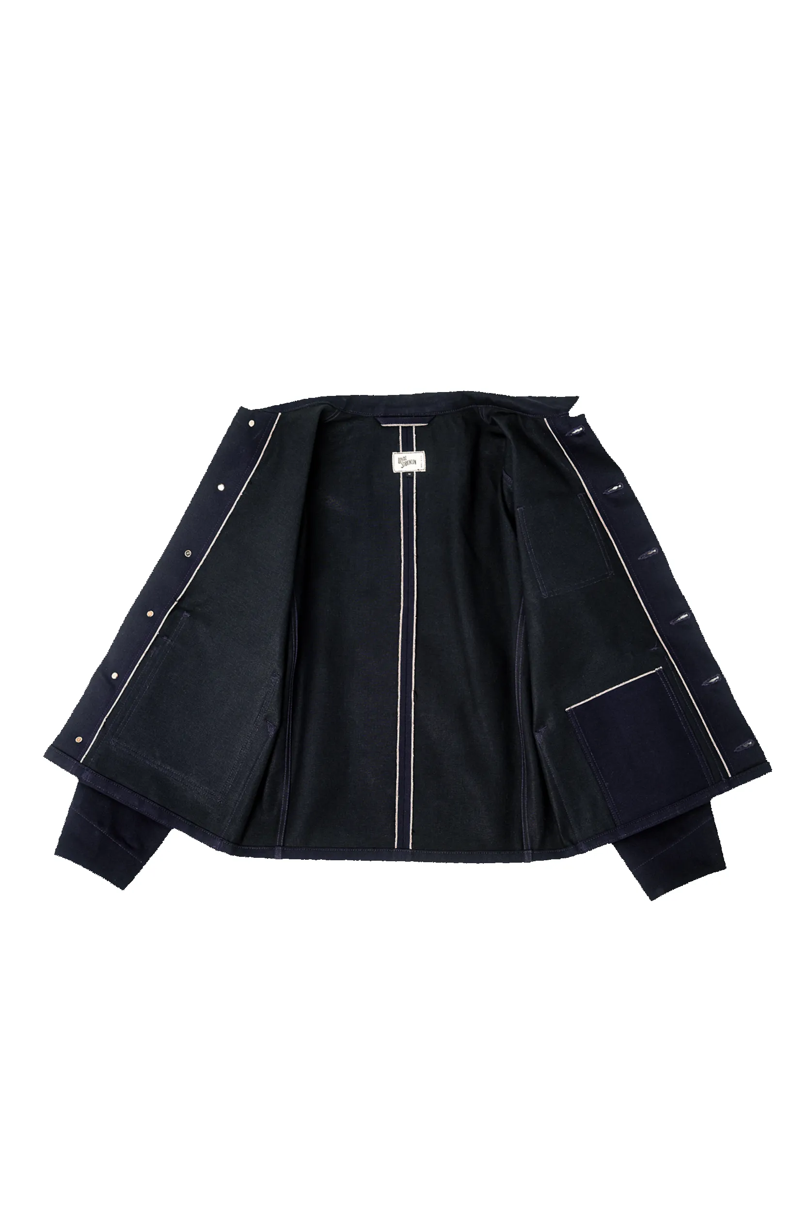 Amos Chore Coat - Indigo/Black - Rigid 14oz American Selvedge Denim - Preorder sold by Loyal Stricklin product image thumbnail 4